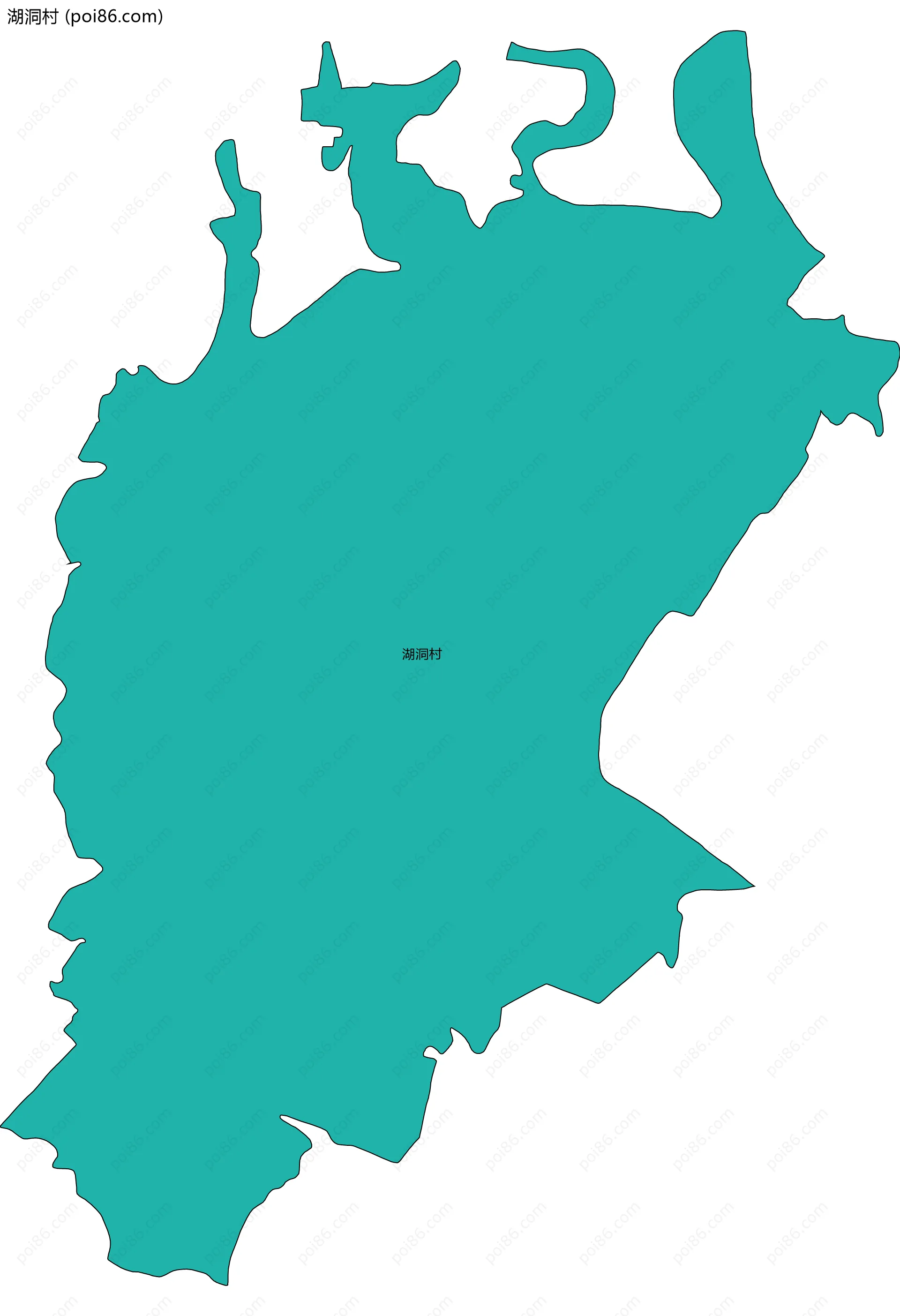 湖洞村边界地图