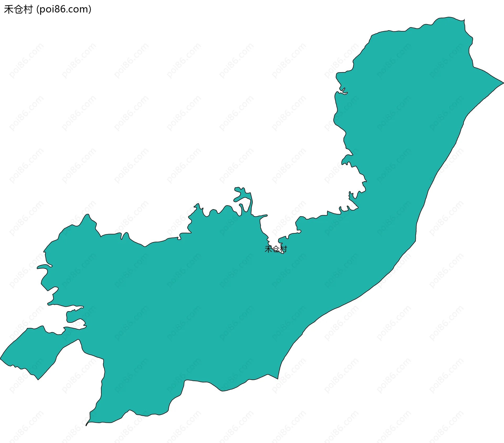 禾仓村边界地图