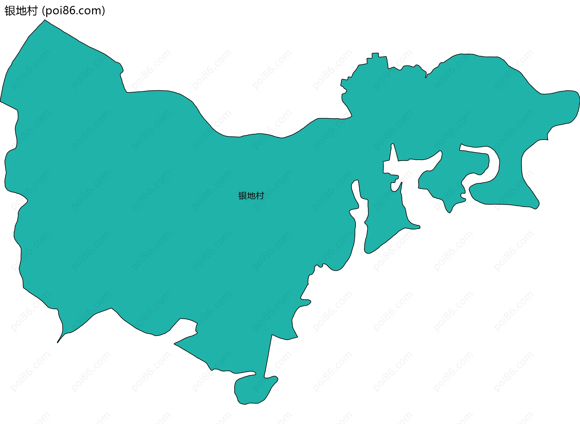 银地村边界地图