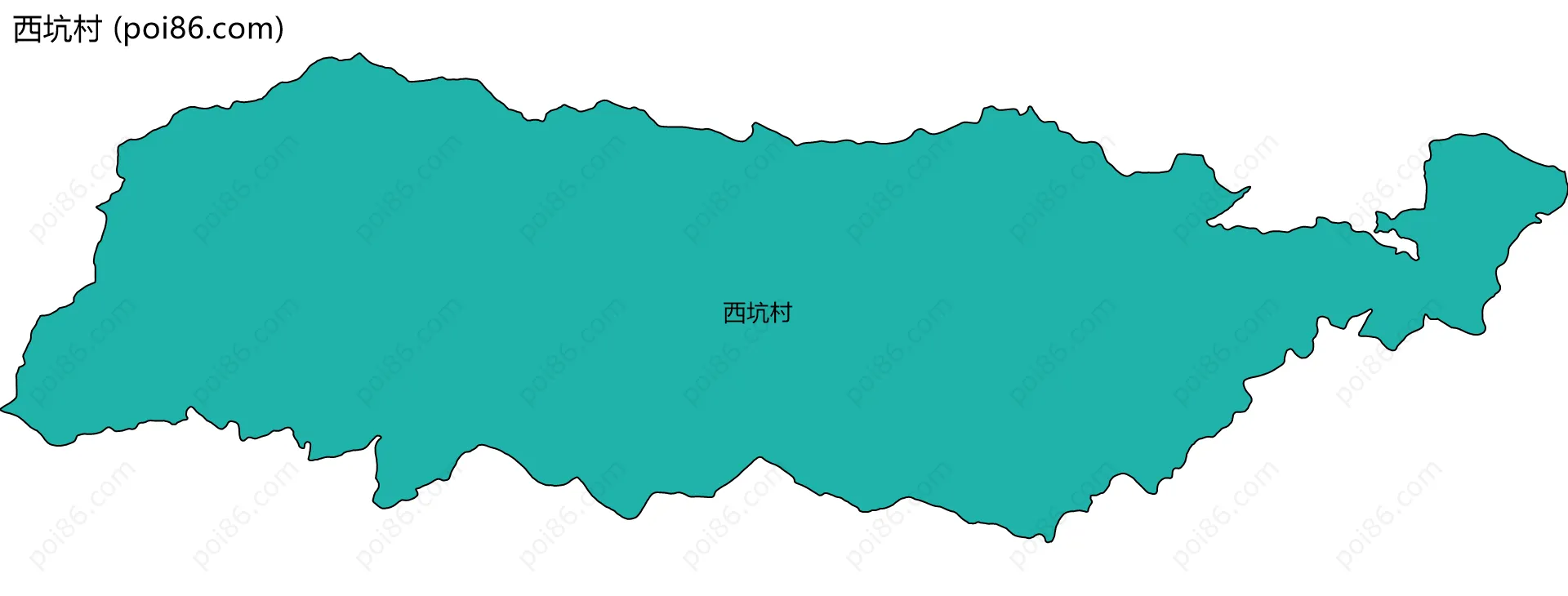 西坑村边界地图