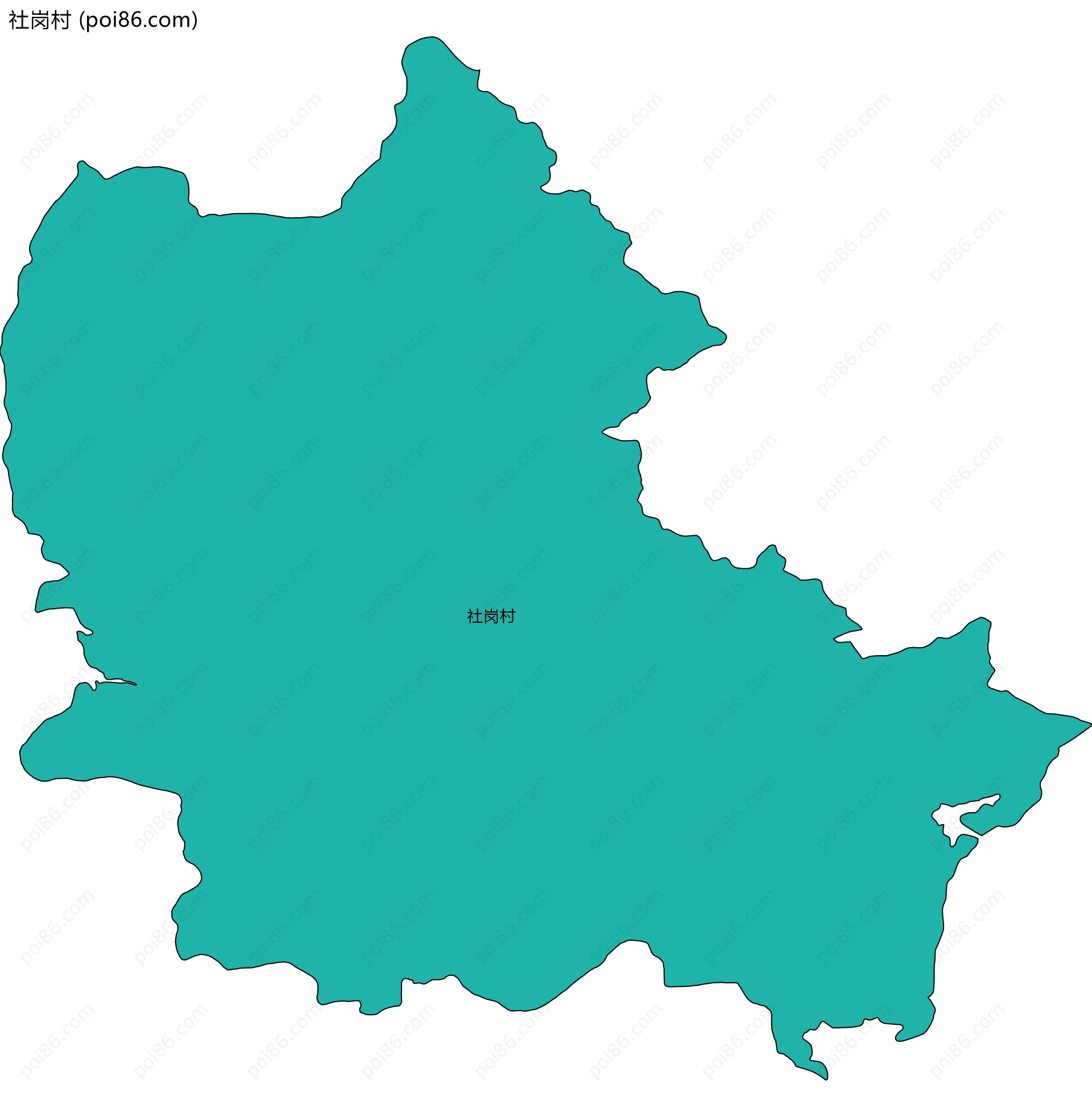社岗村边界地图
