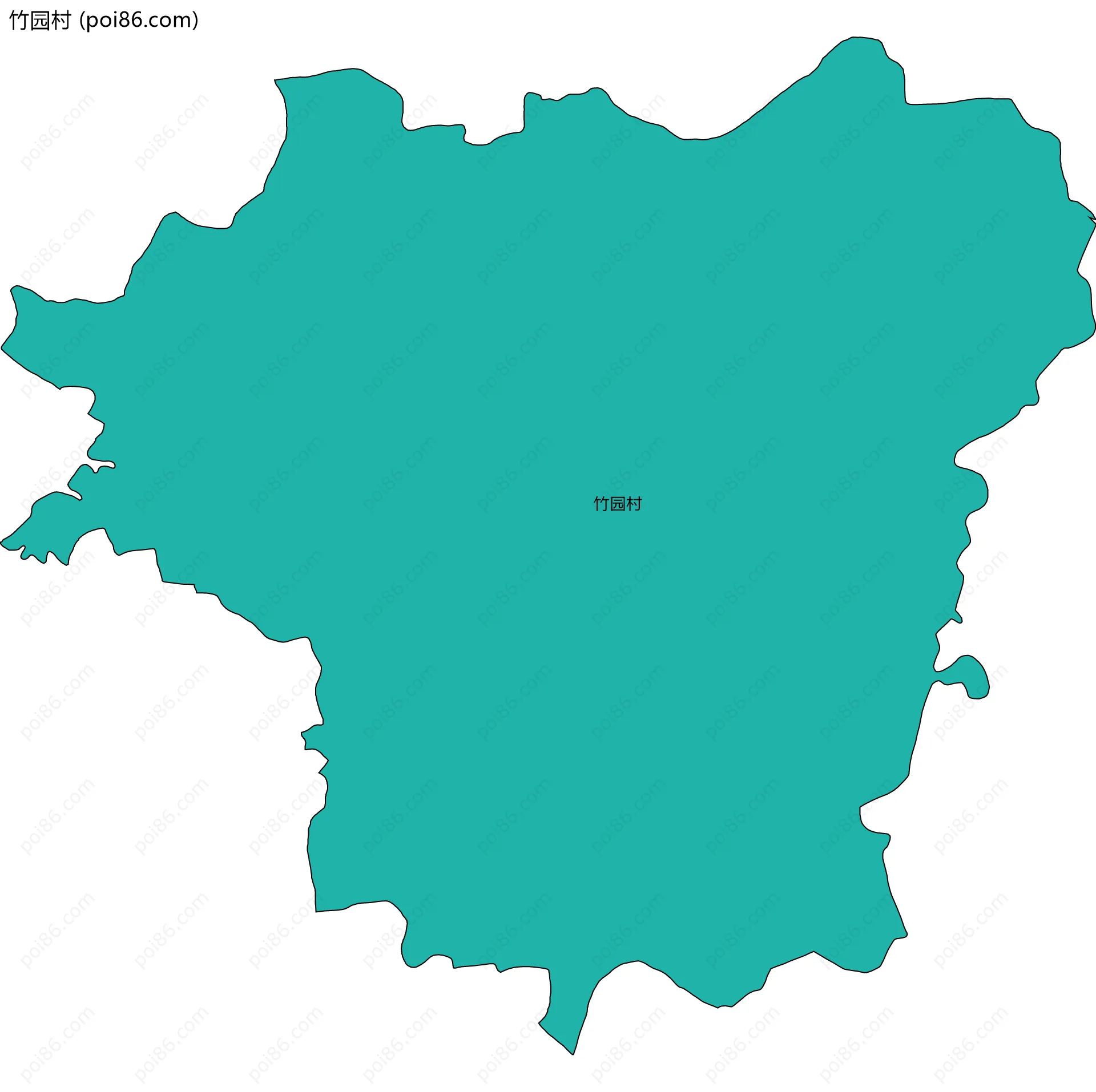 竹园村边界地图