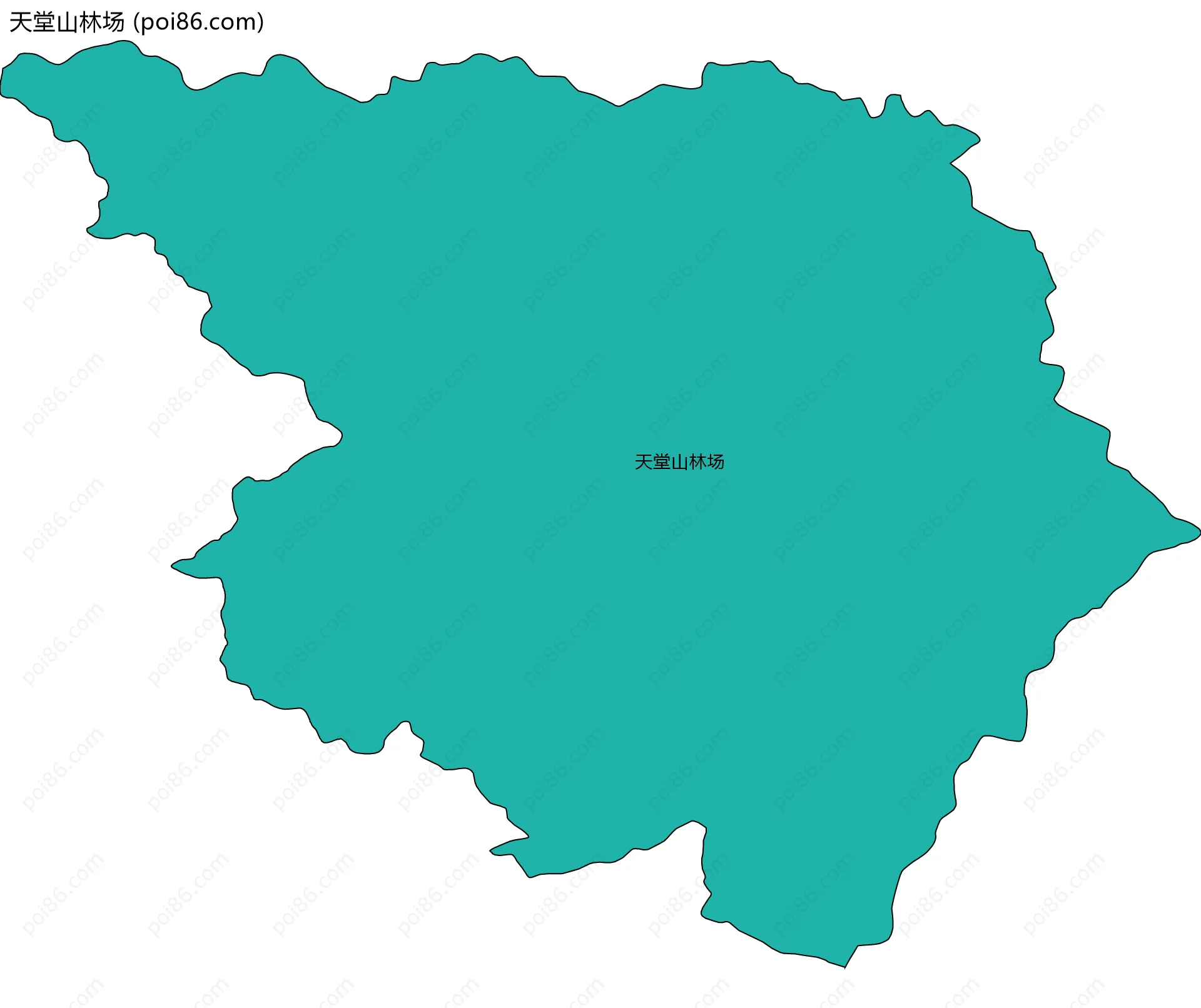 天堂山林场边界地图