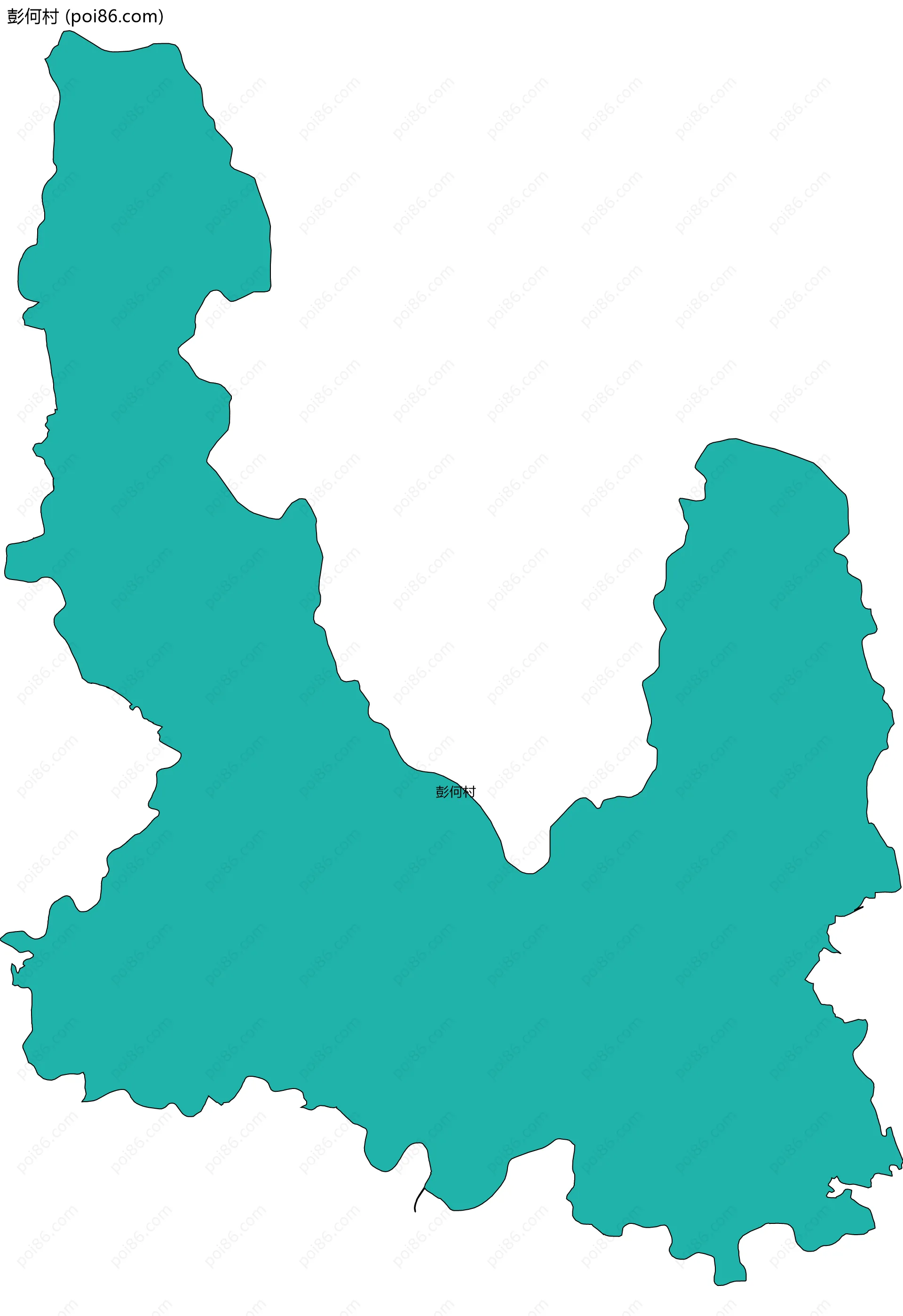 彭何村边界地图