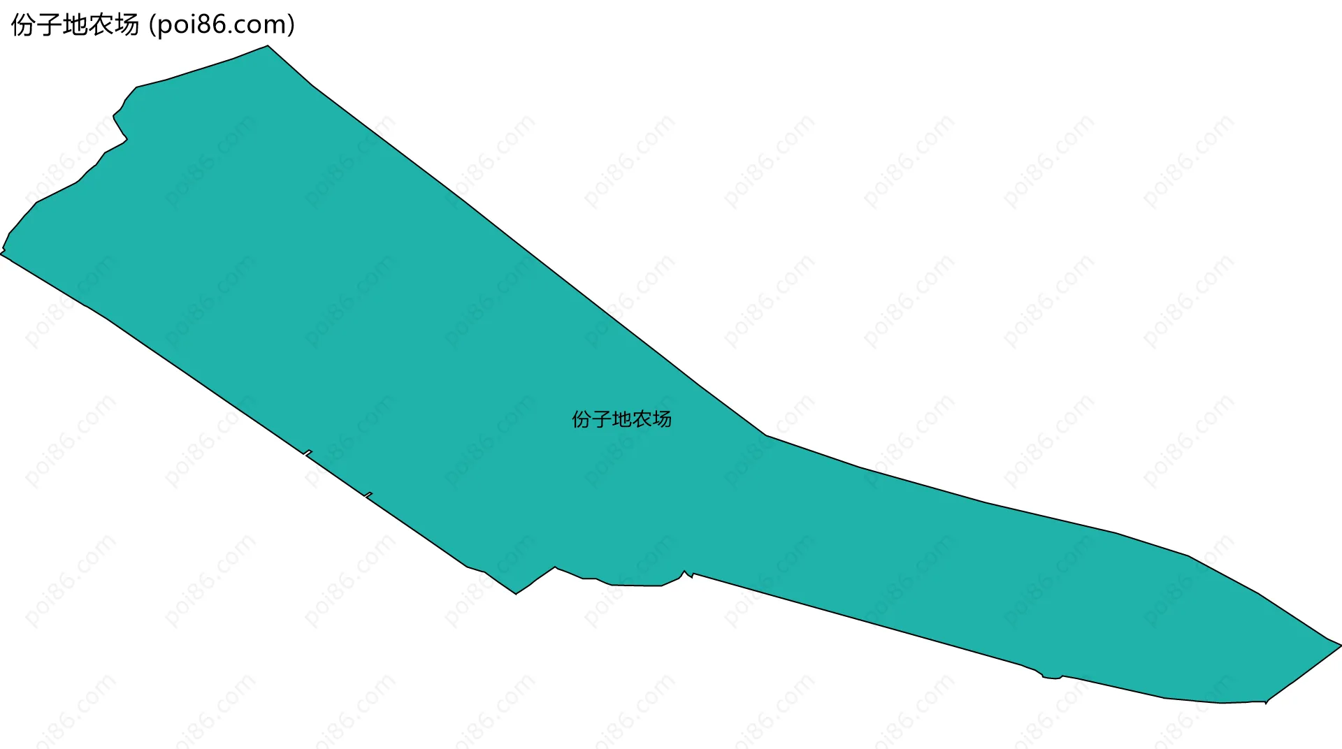 份子地农场边界地图(五级行政区划)