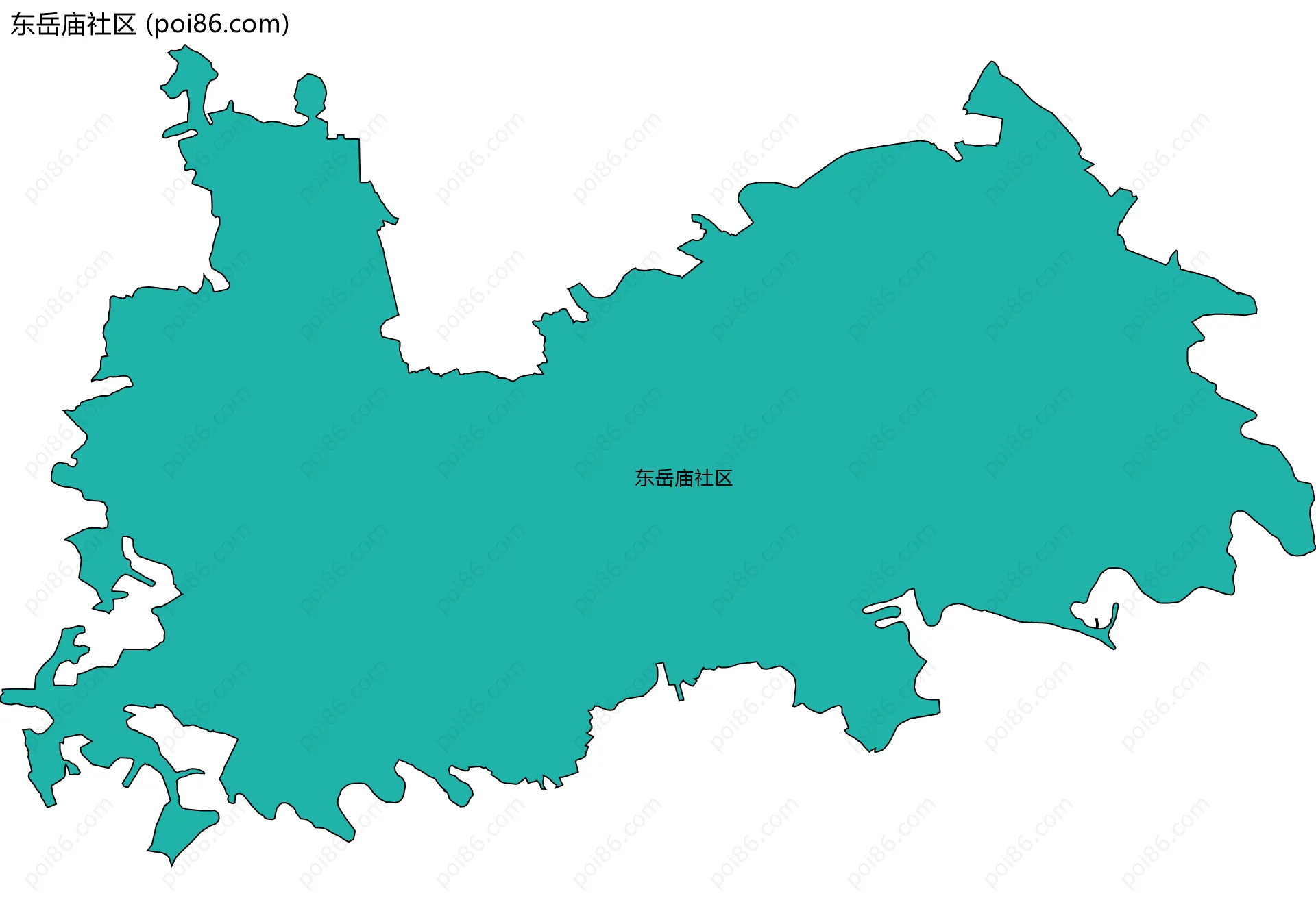 东岳庙社区边界地图