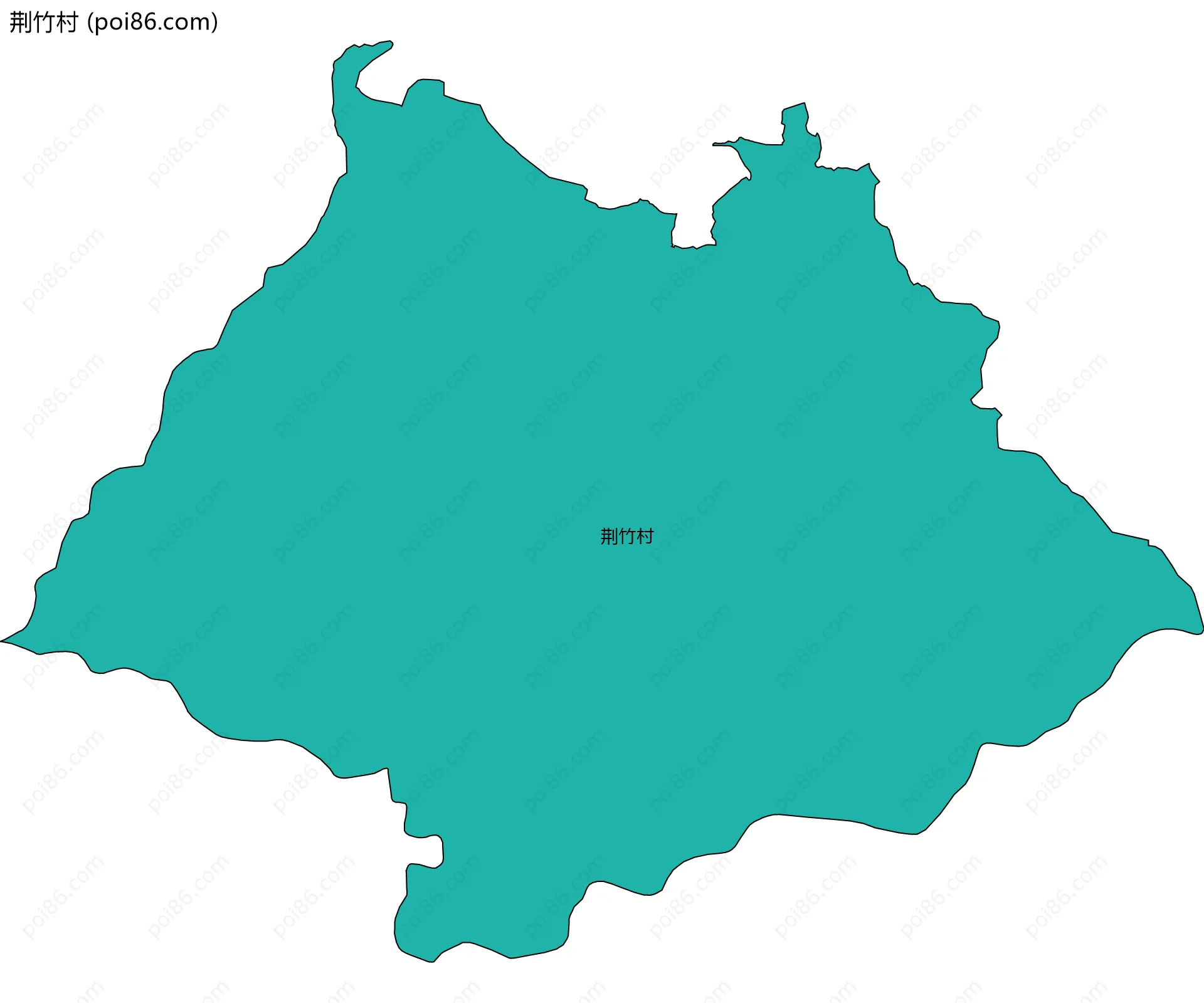 荆竹村边界地图