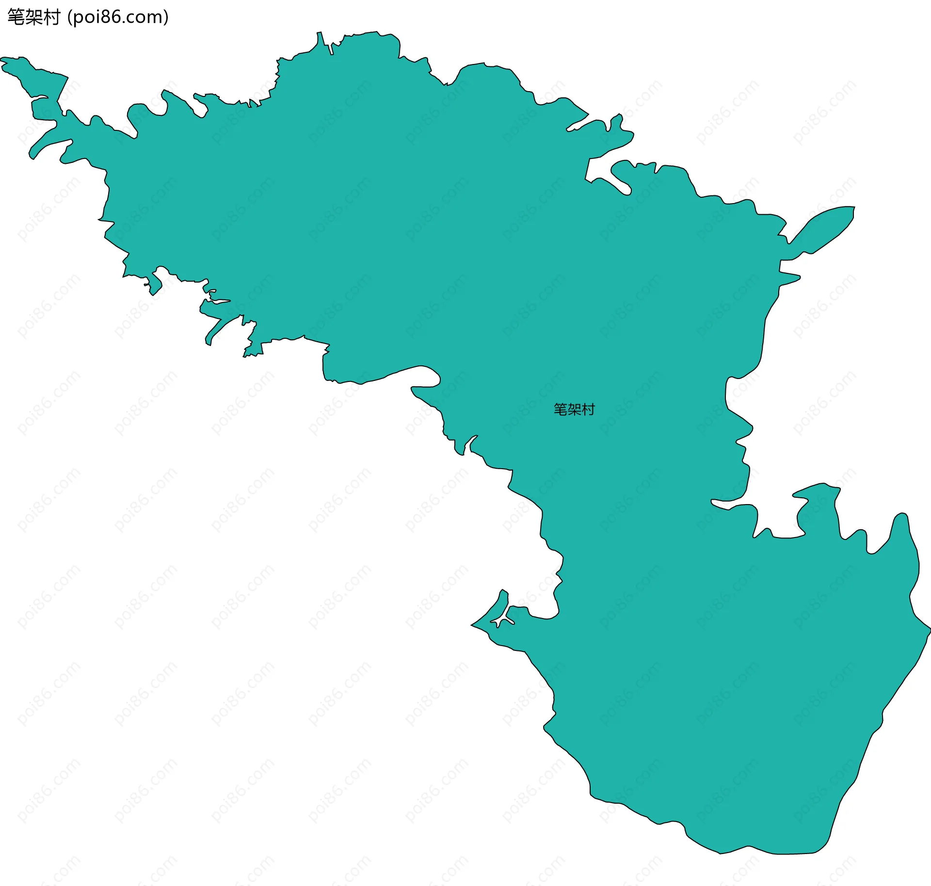 笔架村边界地图