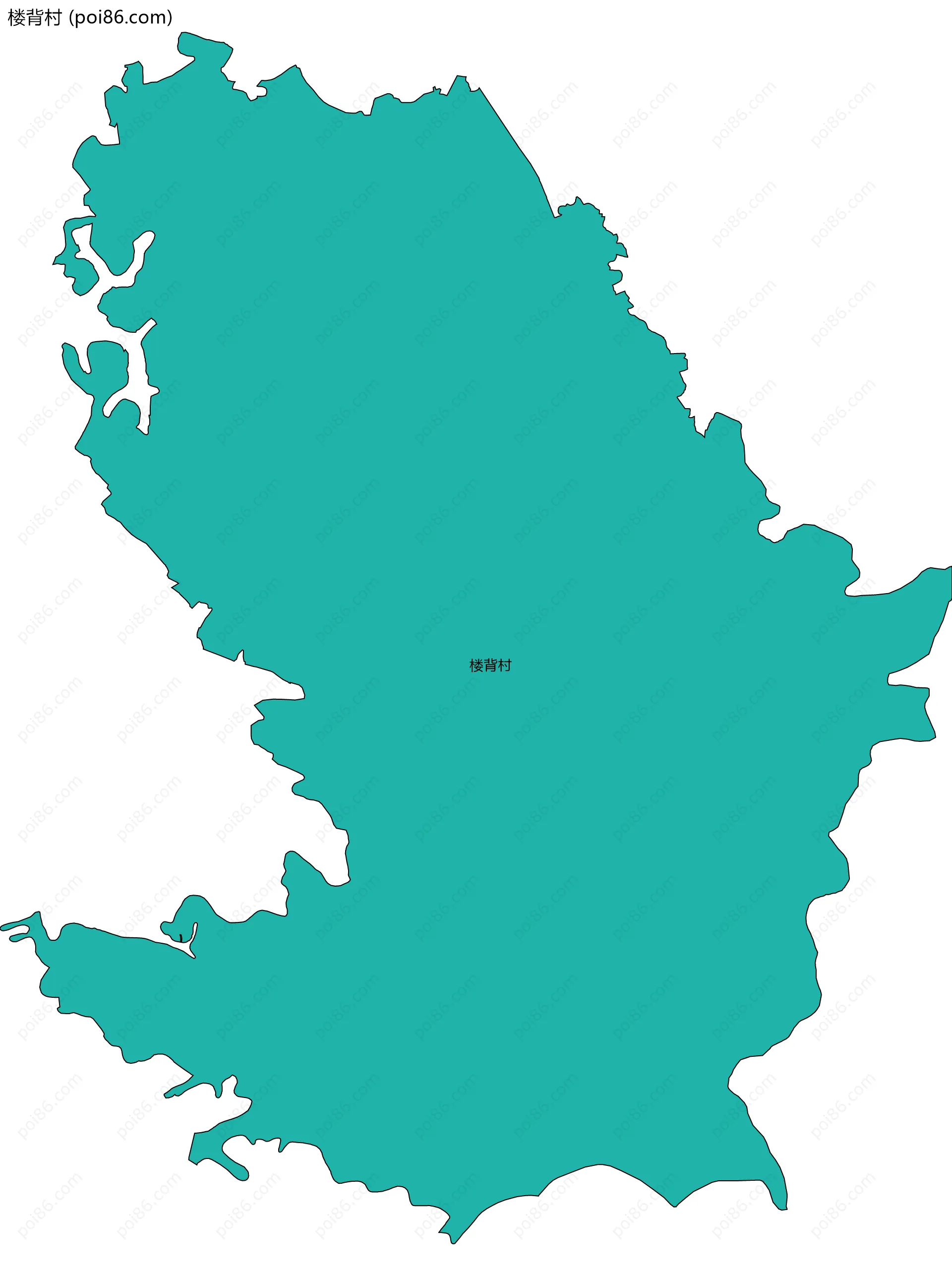 楼背村边界地图