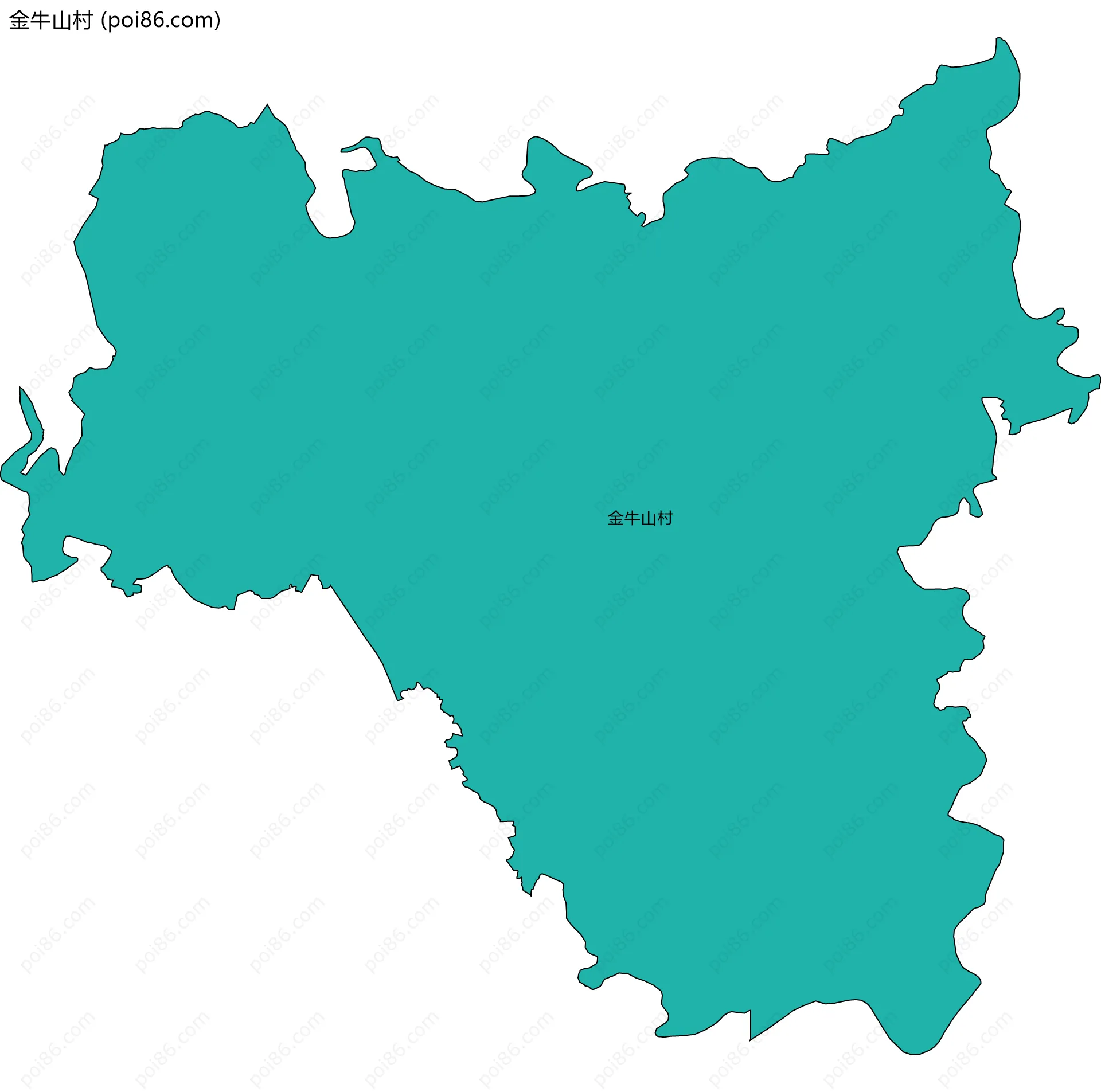 金牛山村边界地图