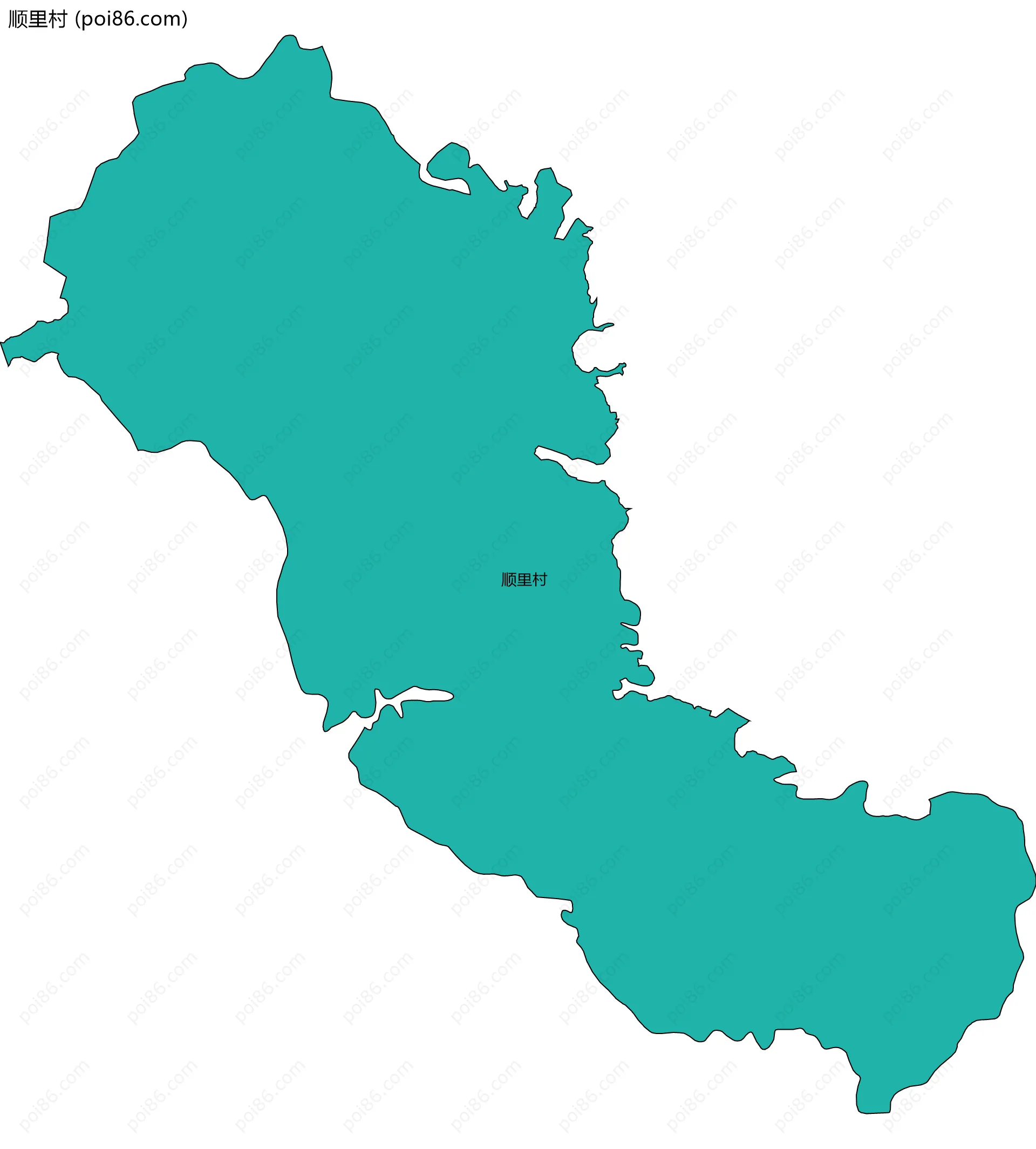 顺里村边界地图