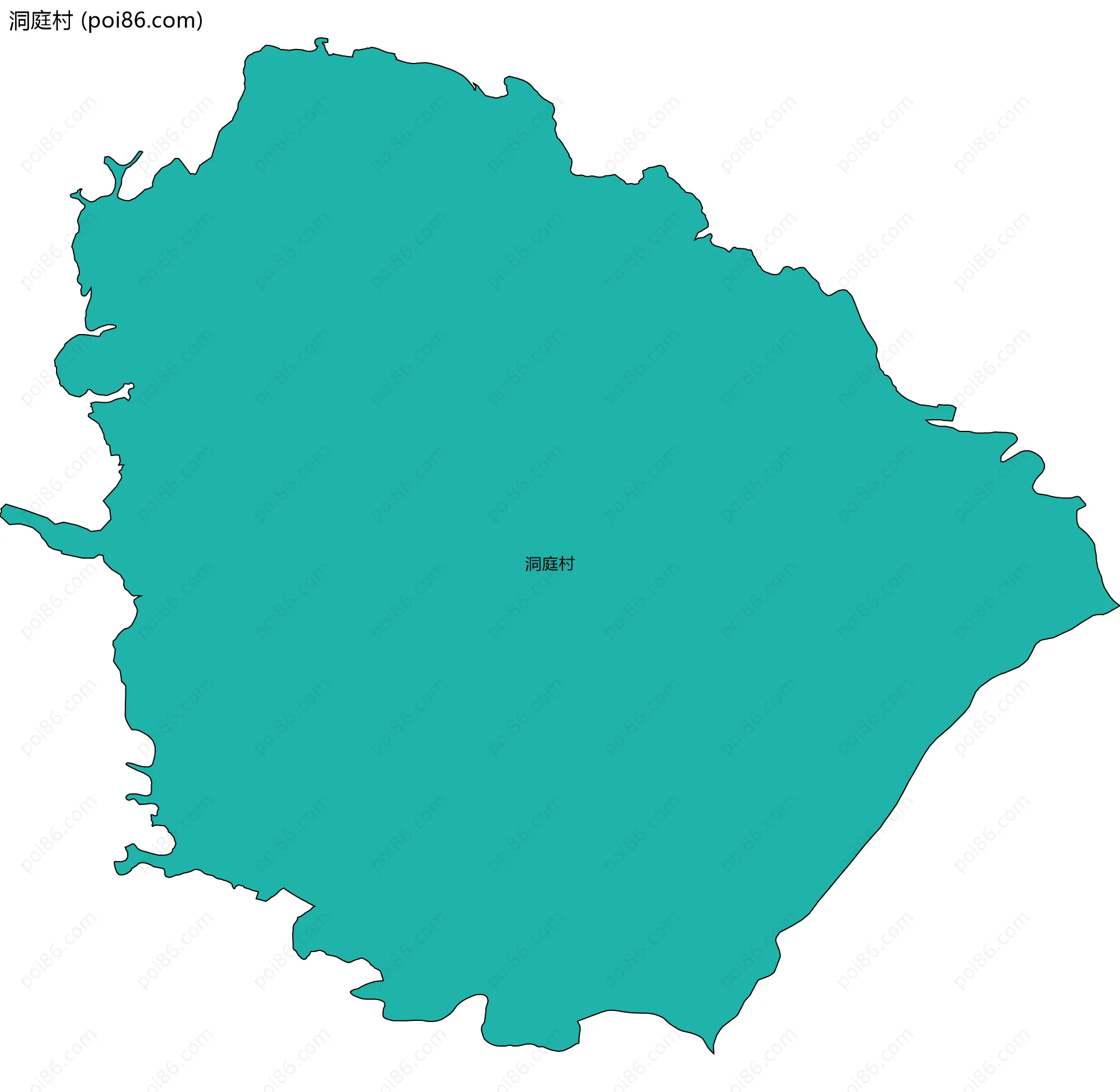 洞庭村边界地图