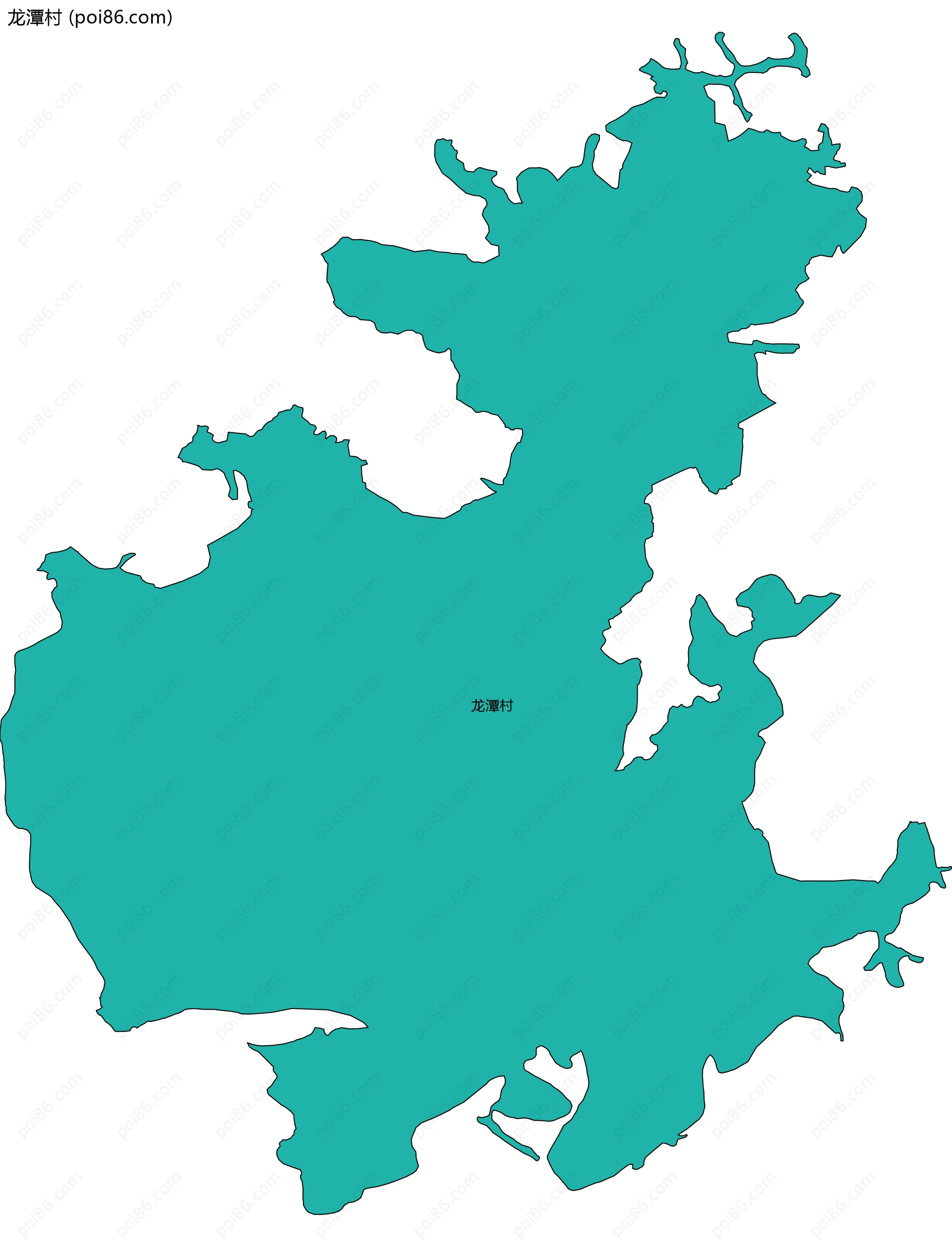 龙潭村边界地图