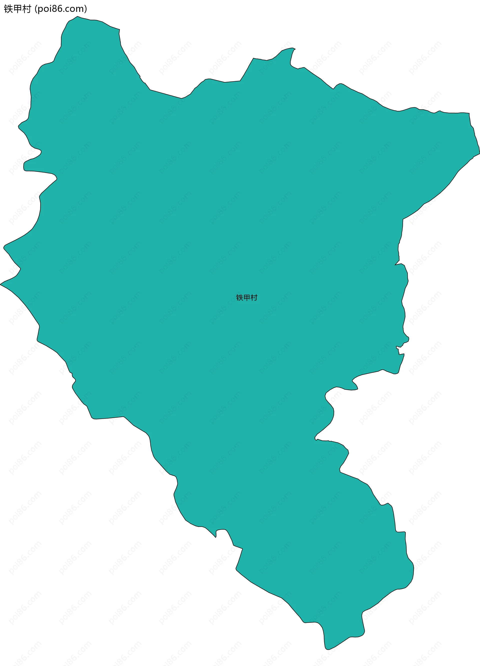 铁甲村边界地图