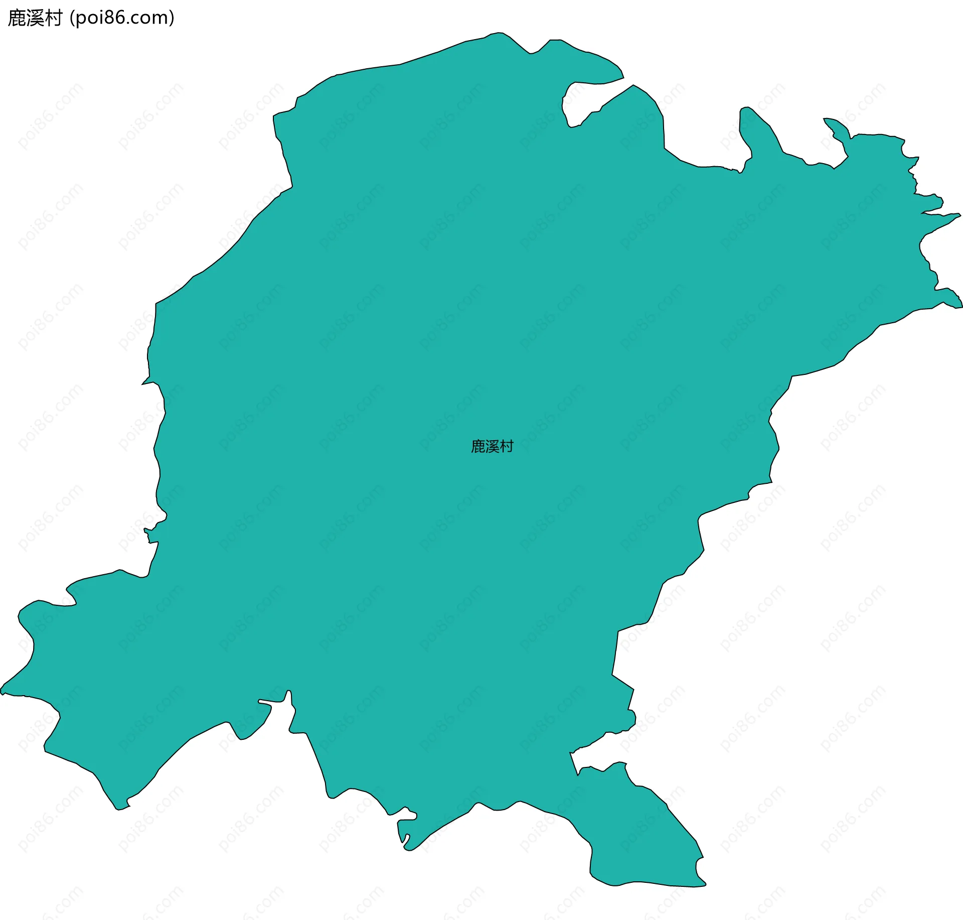 鹿溪村边界地图