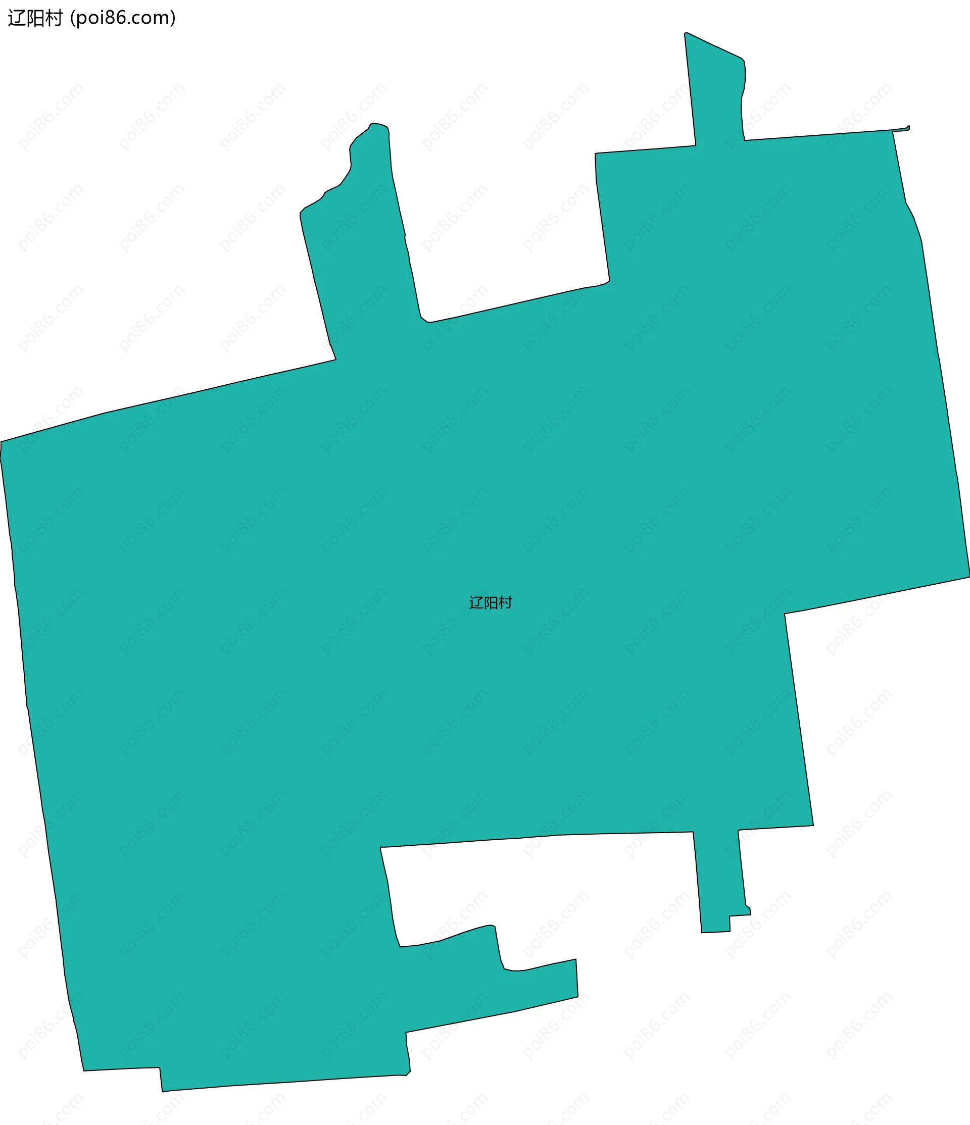 辽阳村边界地图