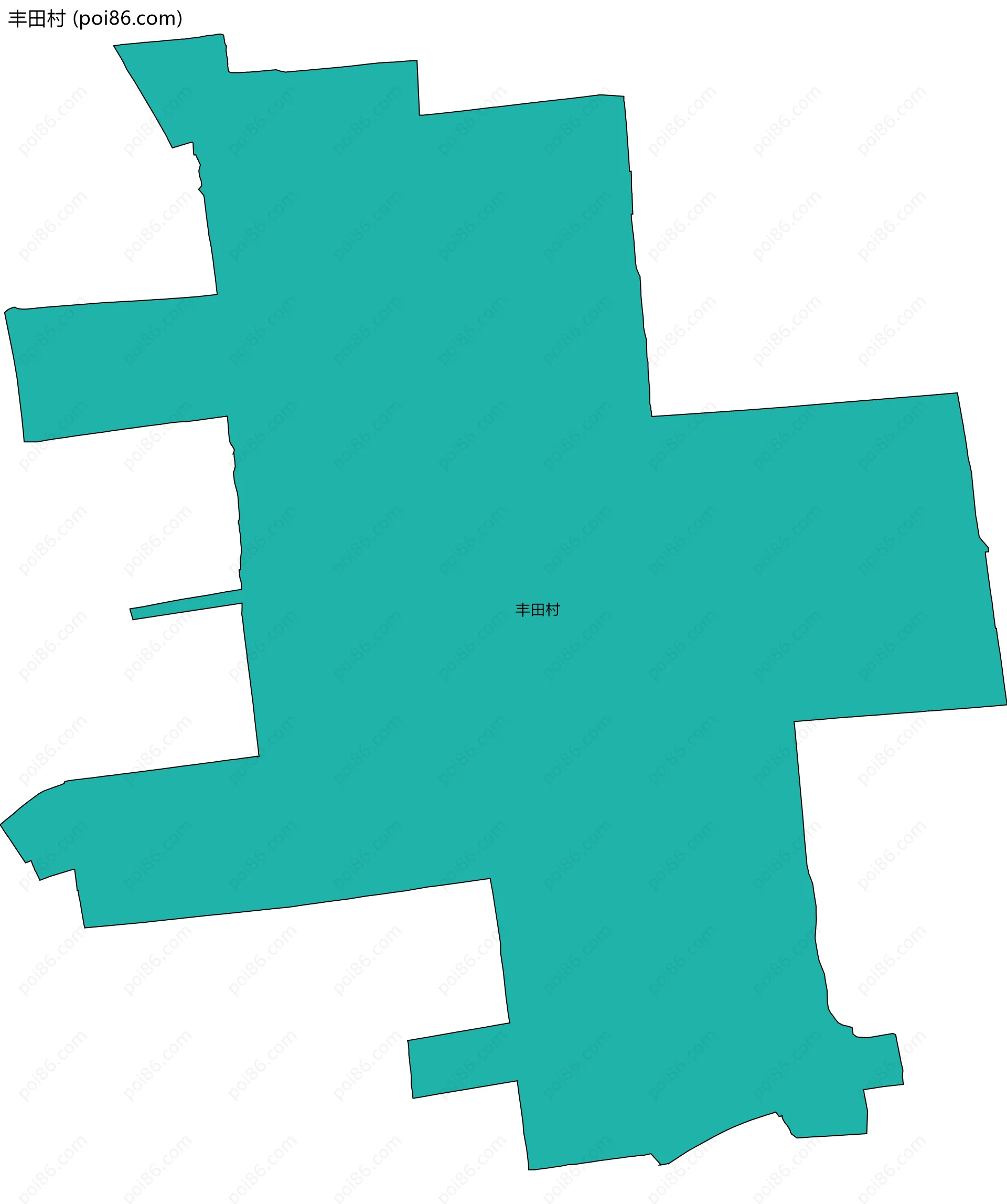 丰田村边界地图