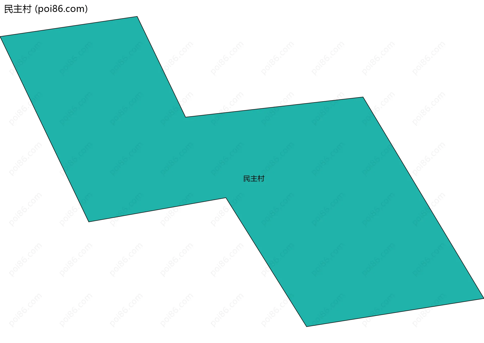 民主村边界地图
