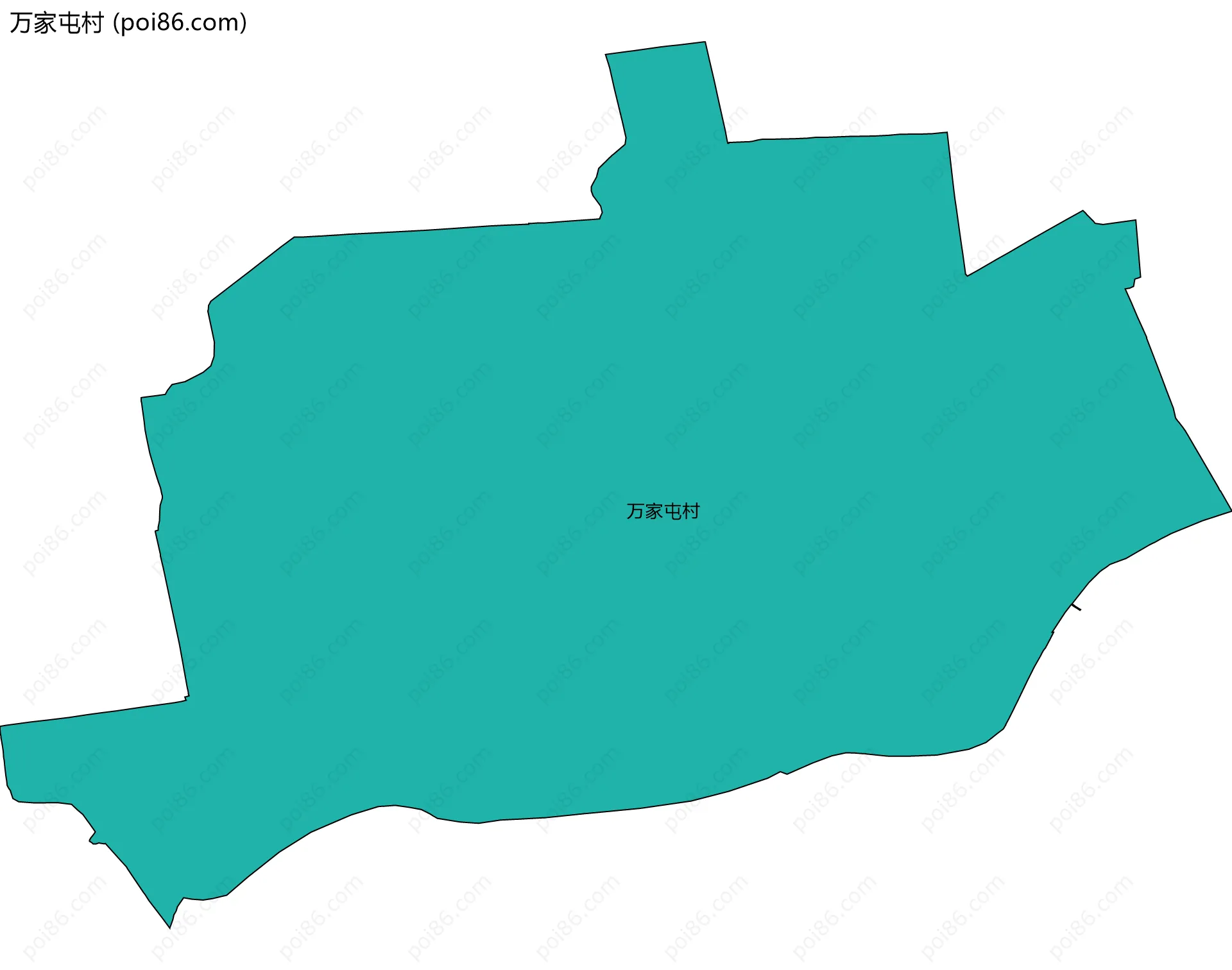 万家屯村边界地图