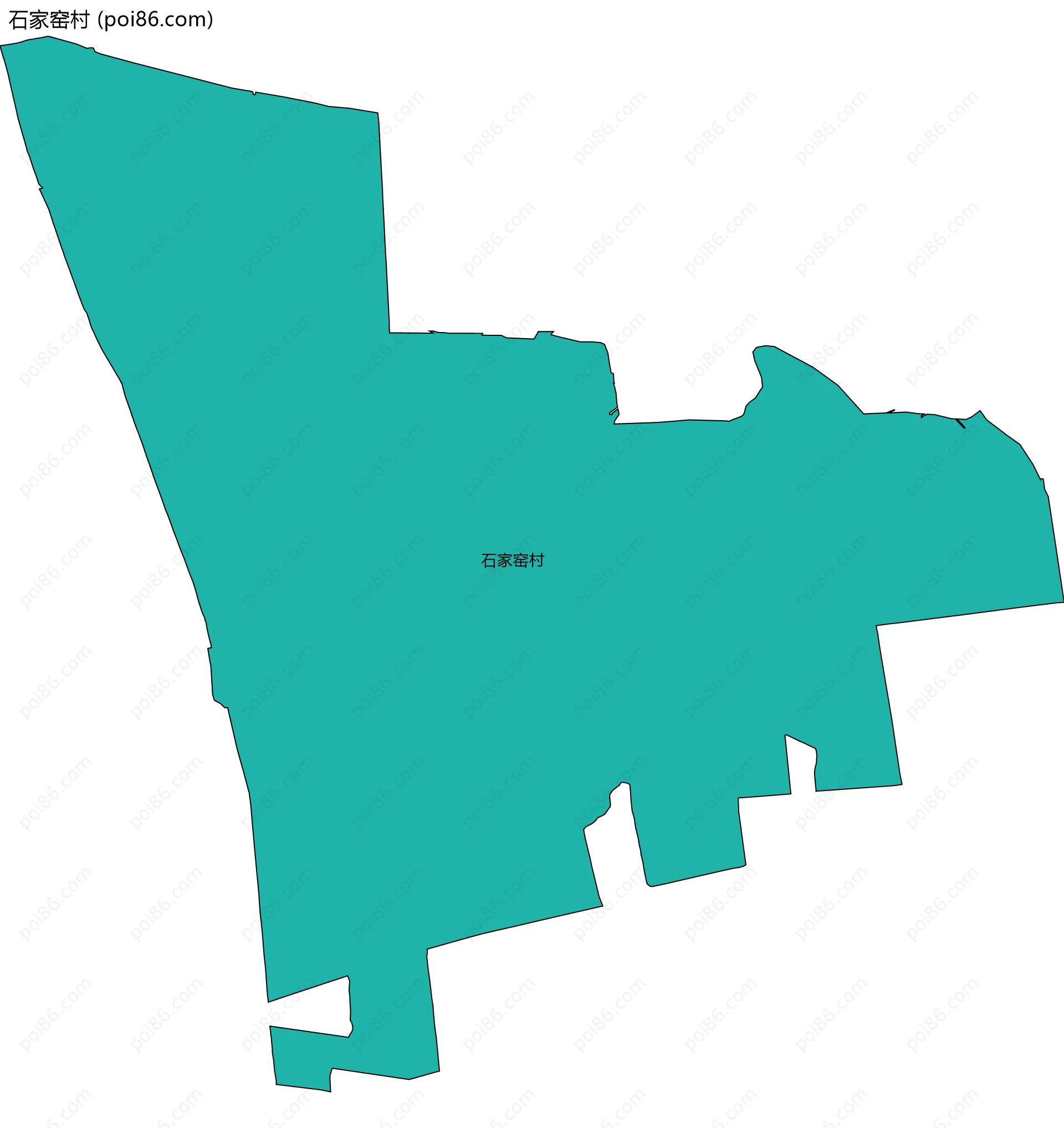 石家窑村边界地图