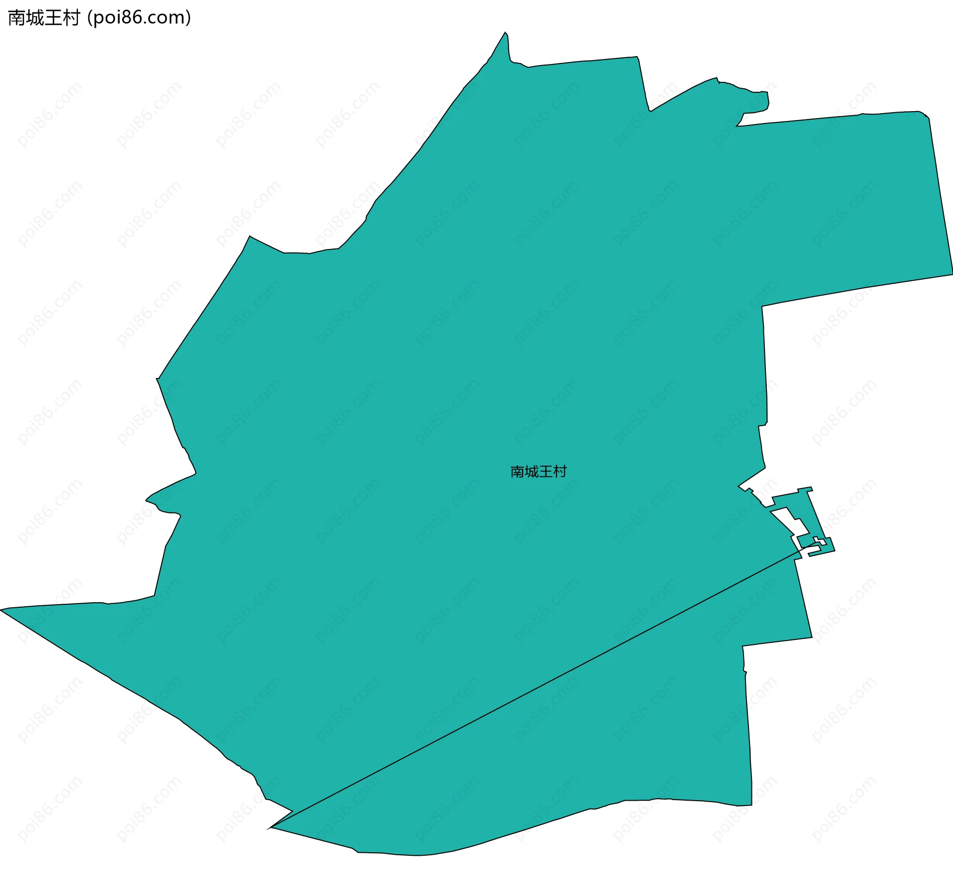 南城王村边界地图