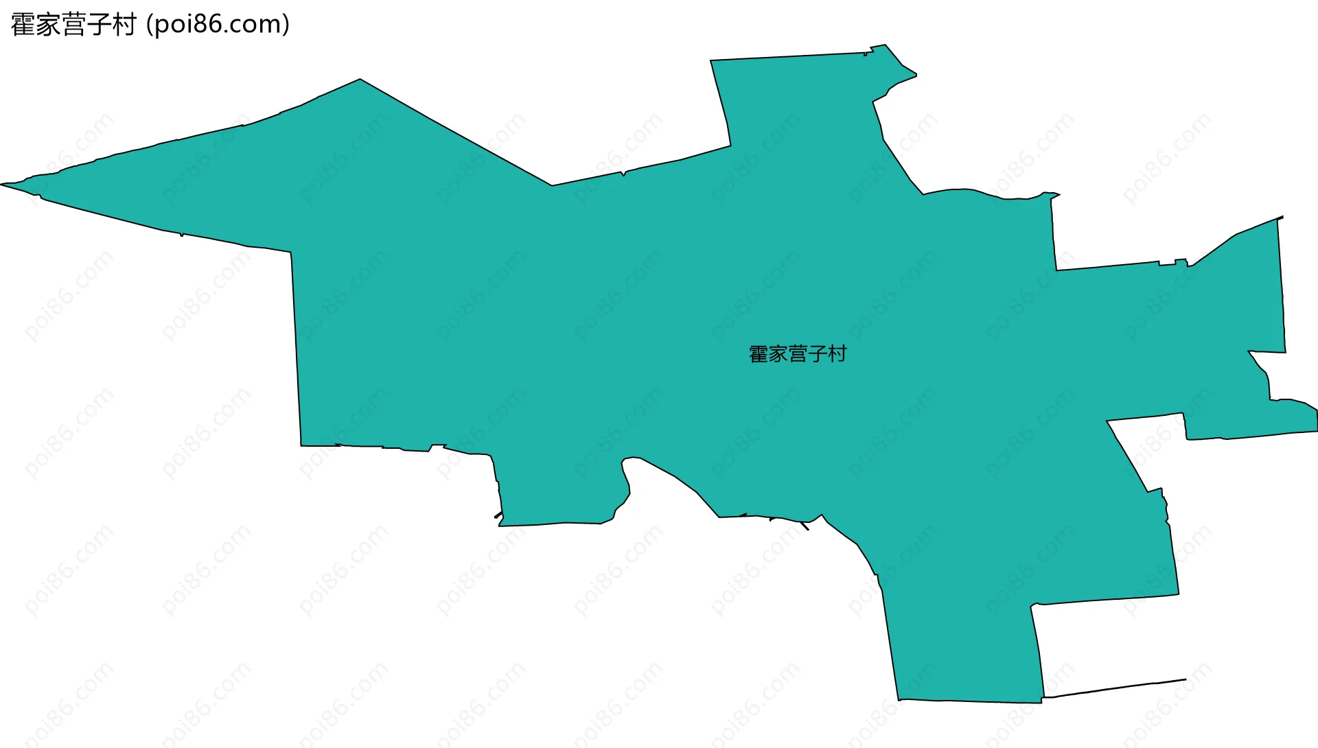 霍家营子村边界地图