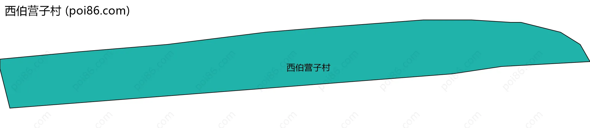 西伯营子村边界地图