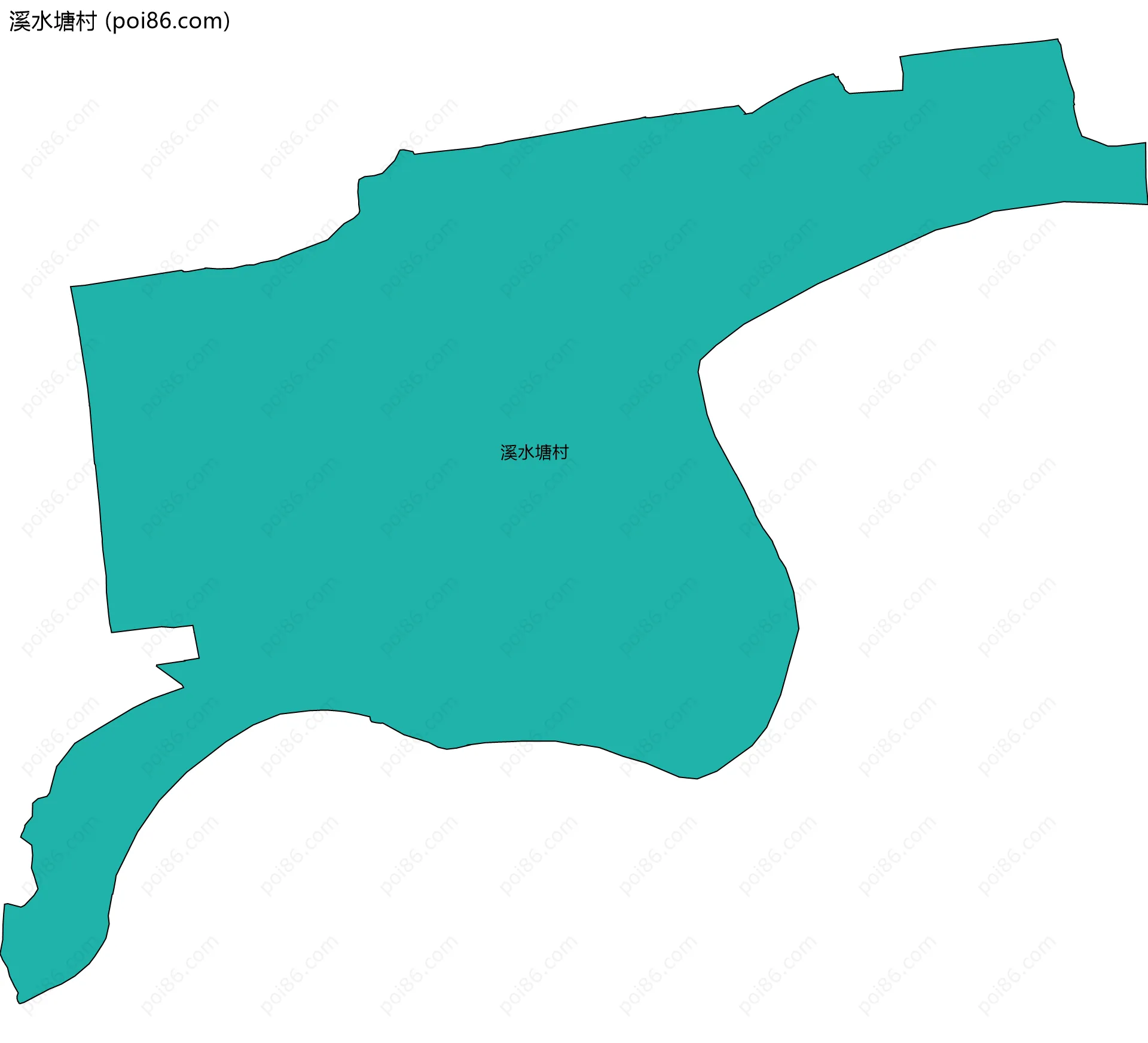 溪水塘村边界地图