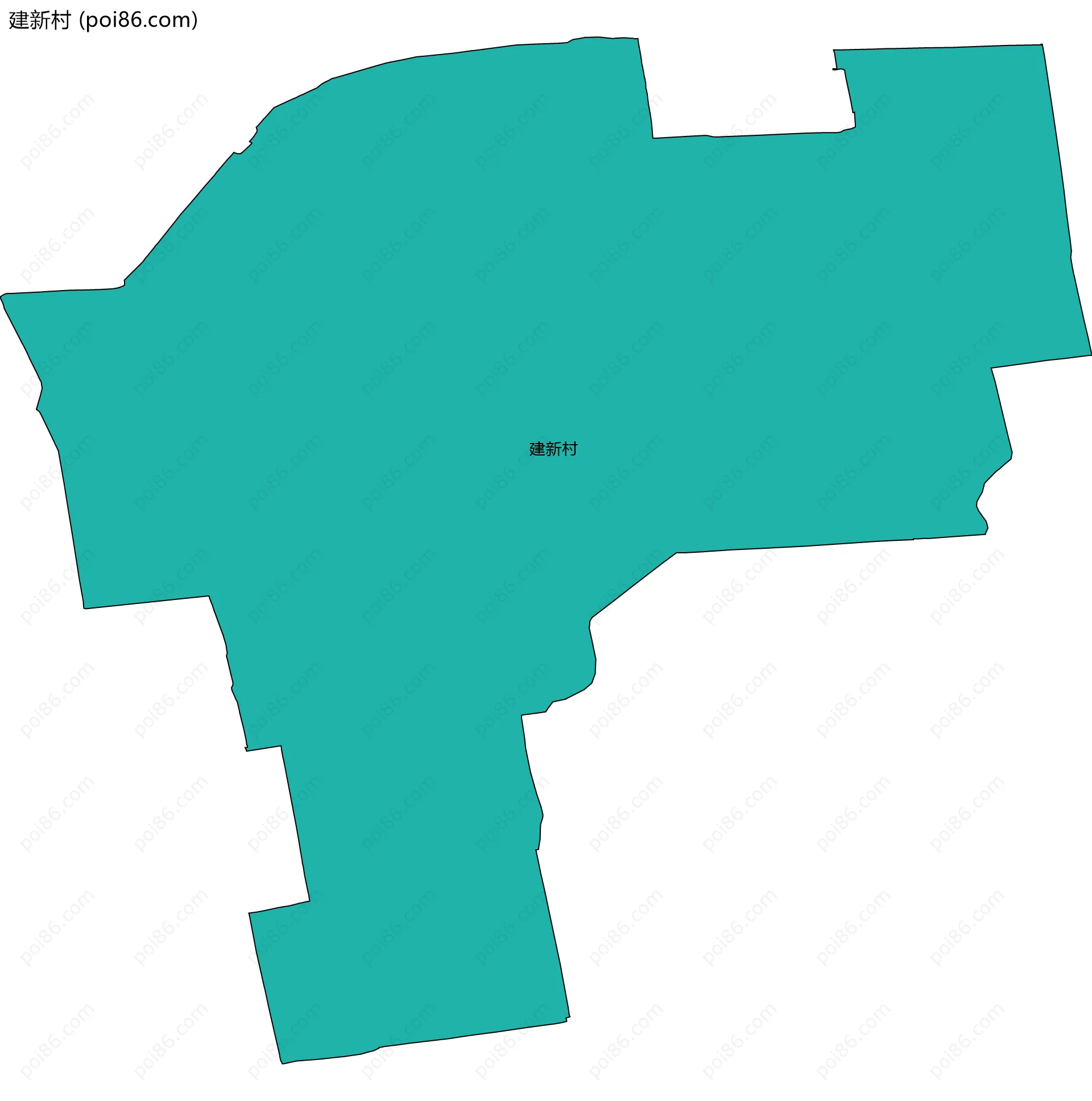 建新村边界地图