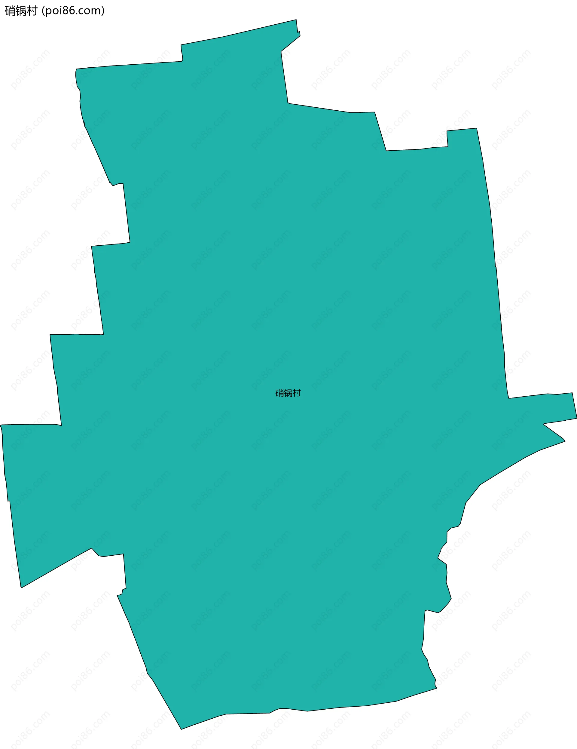 硝锅村边界地图