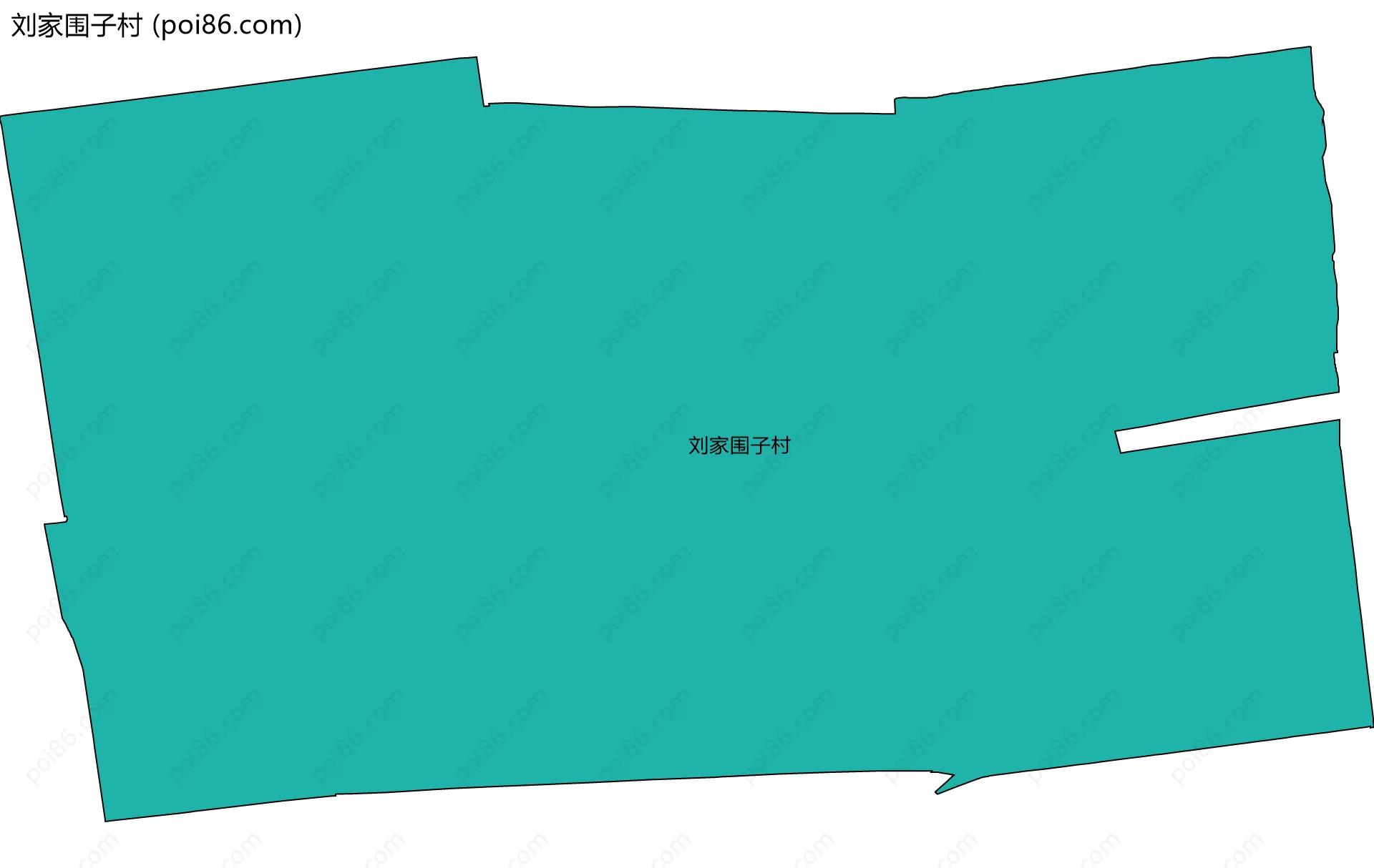 刘家围子村边界地图