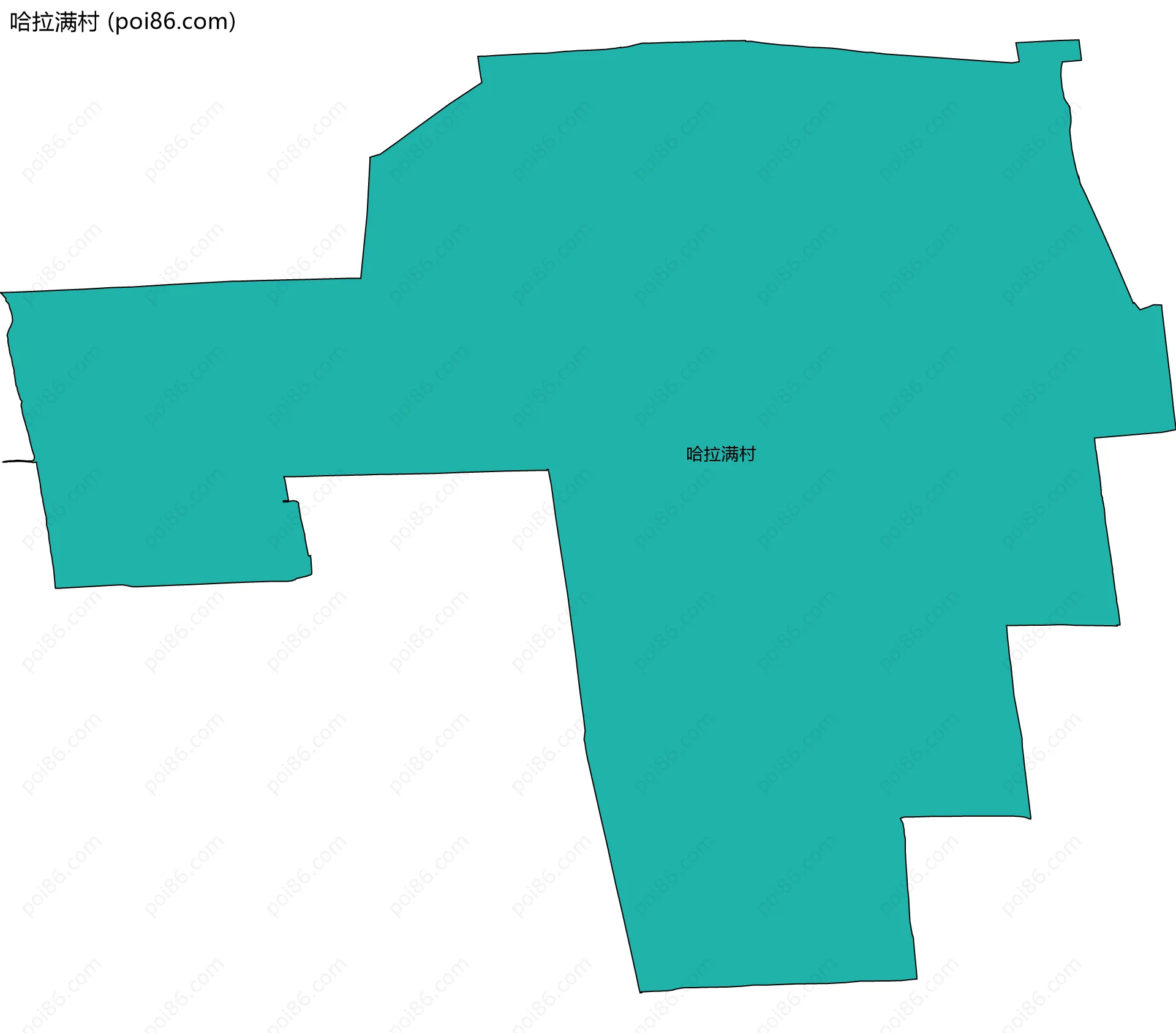 哈拉满村边界地图