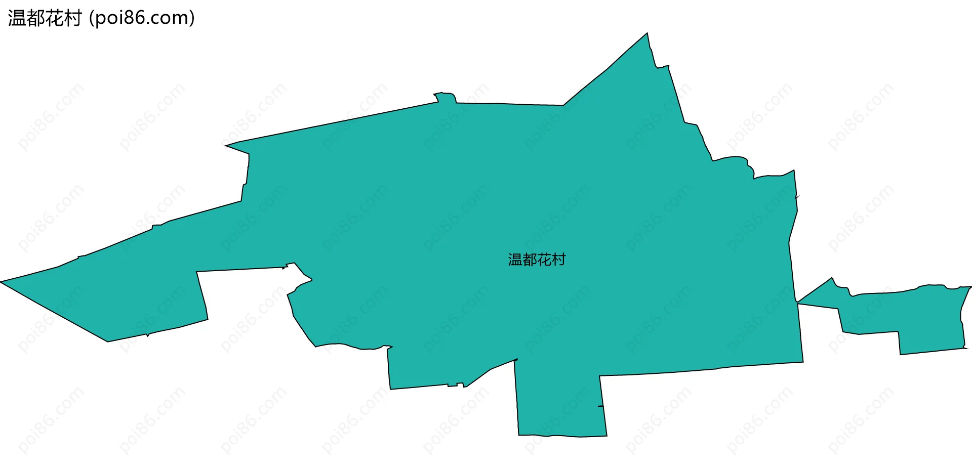 温都花村边界地图