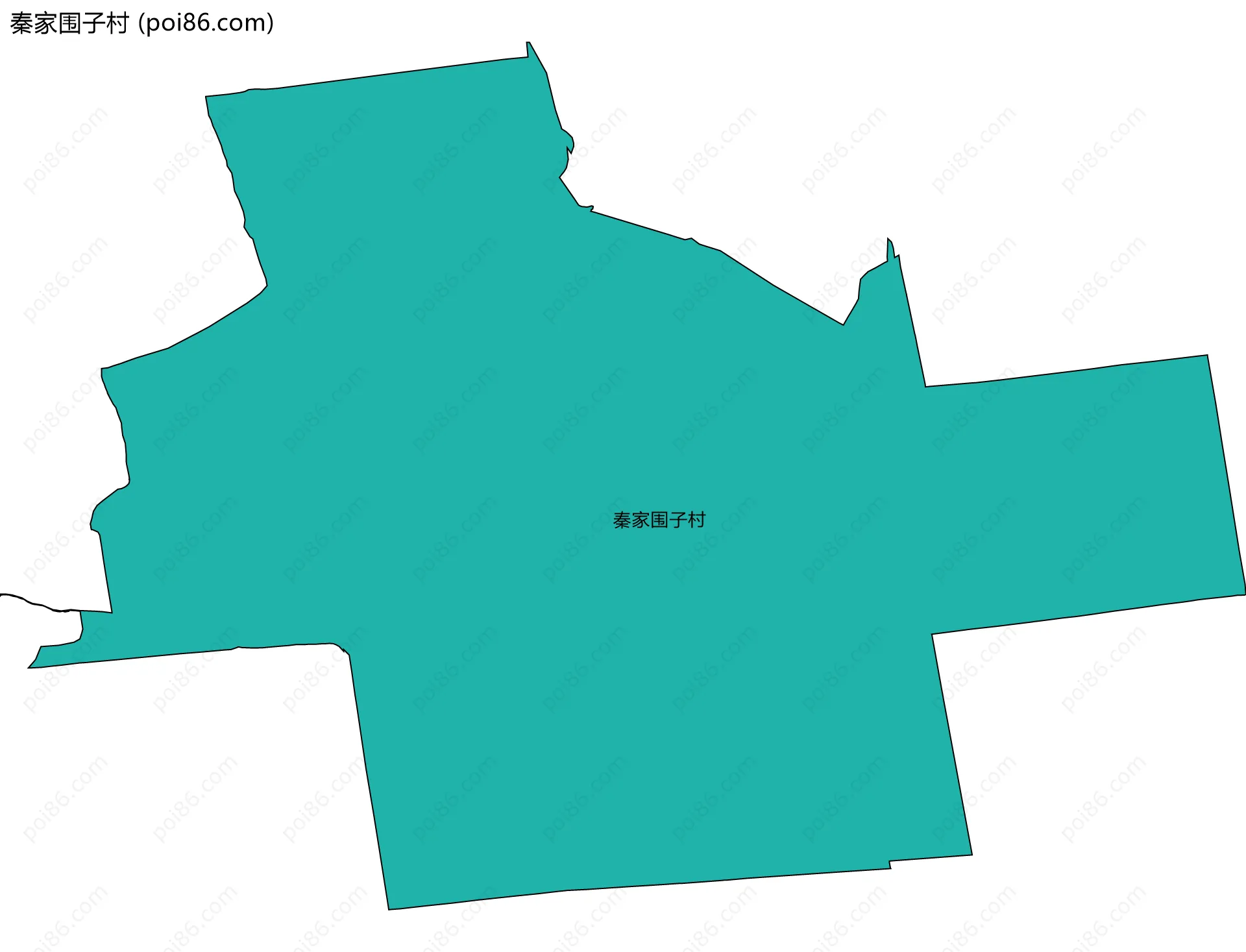 秦家围子村边界地图