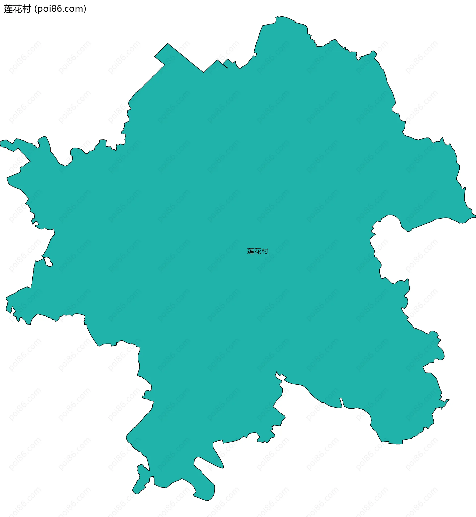 莲花村边界地图
