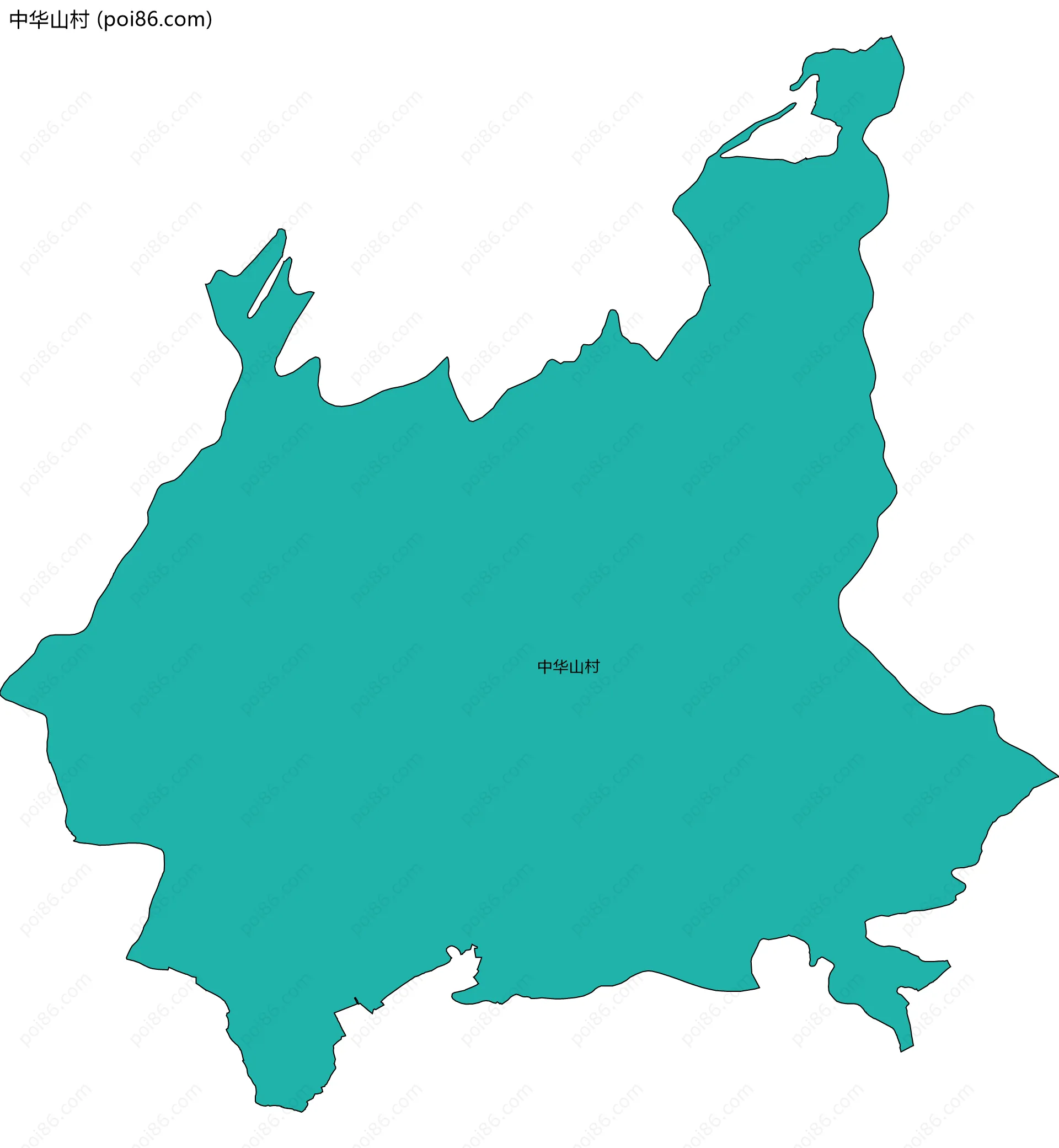 中华山村边界地图