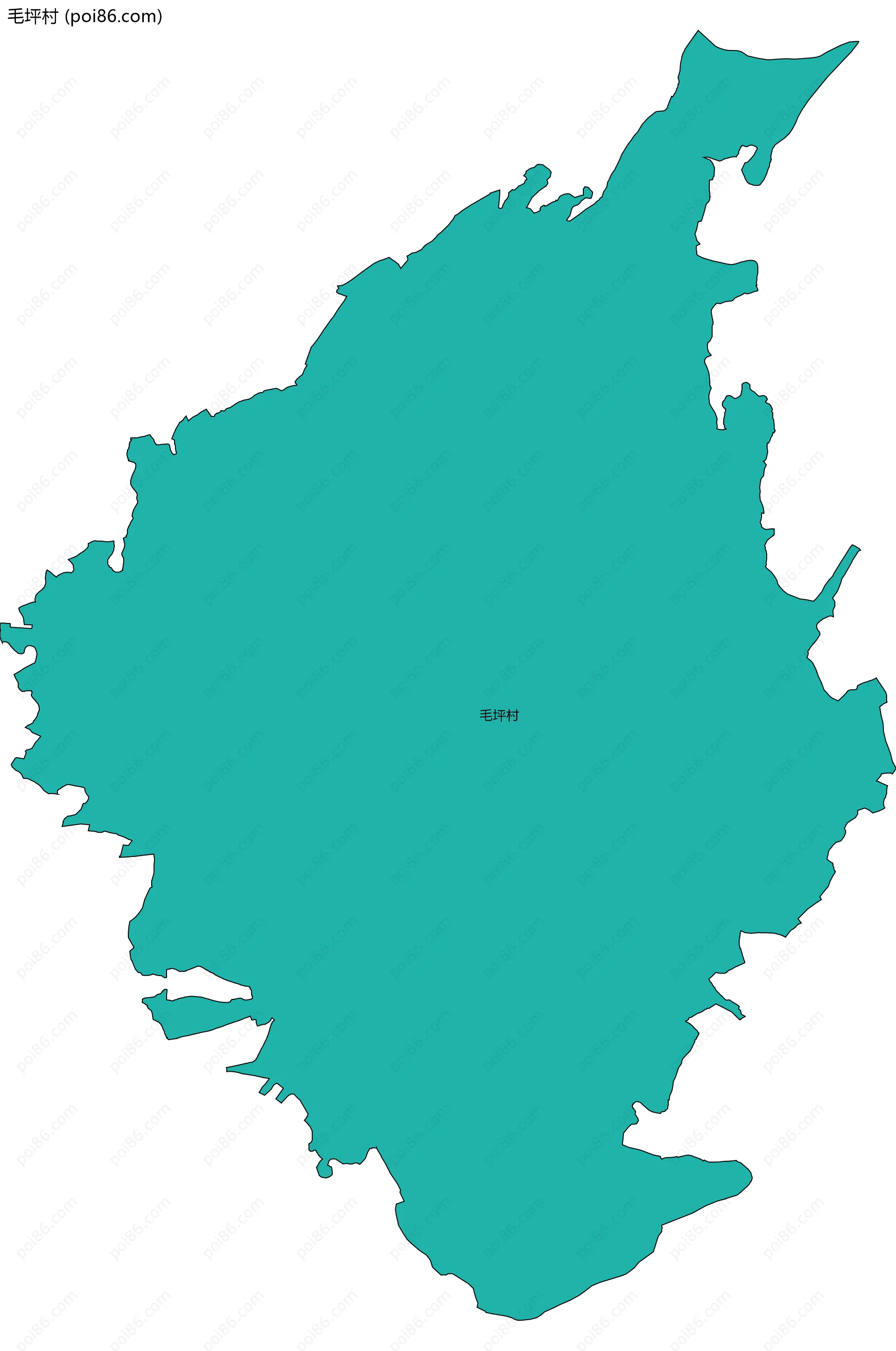 毛坪村边界地图