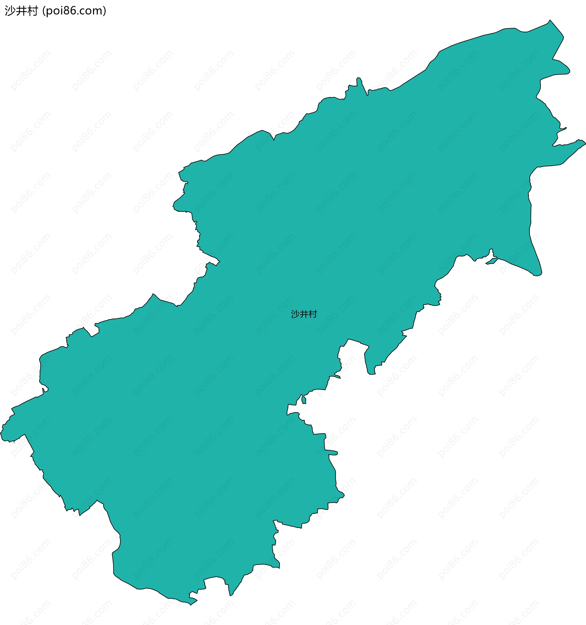 沙井村边界地图