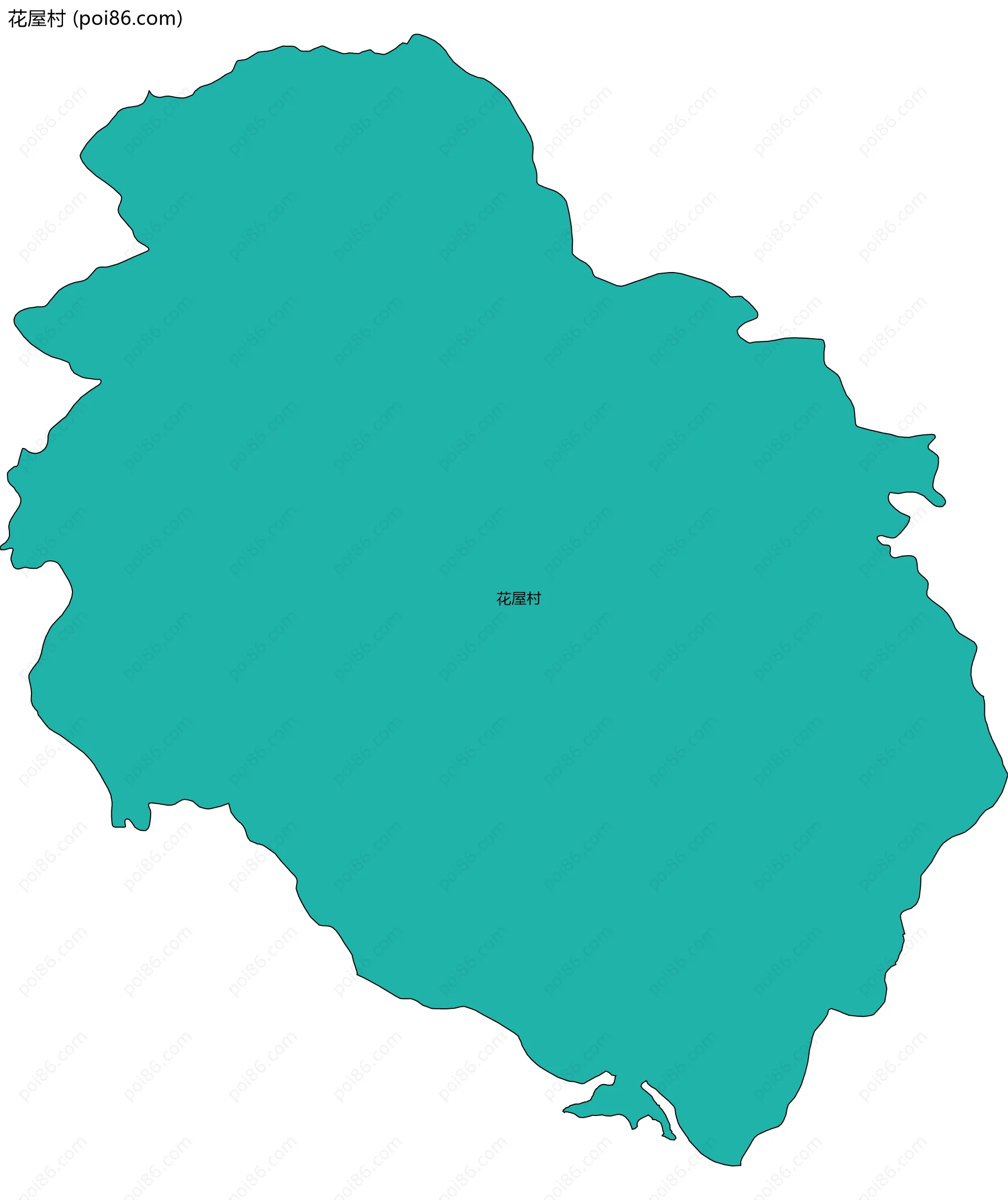 花屋村边界地图