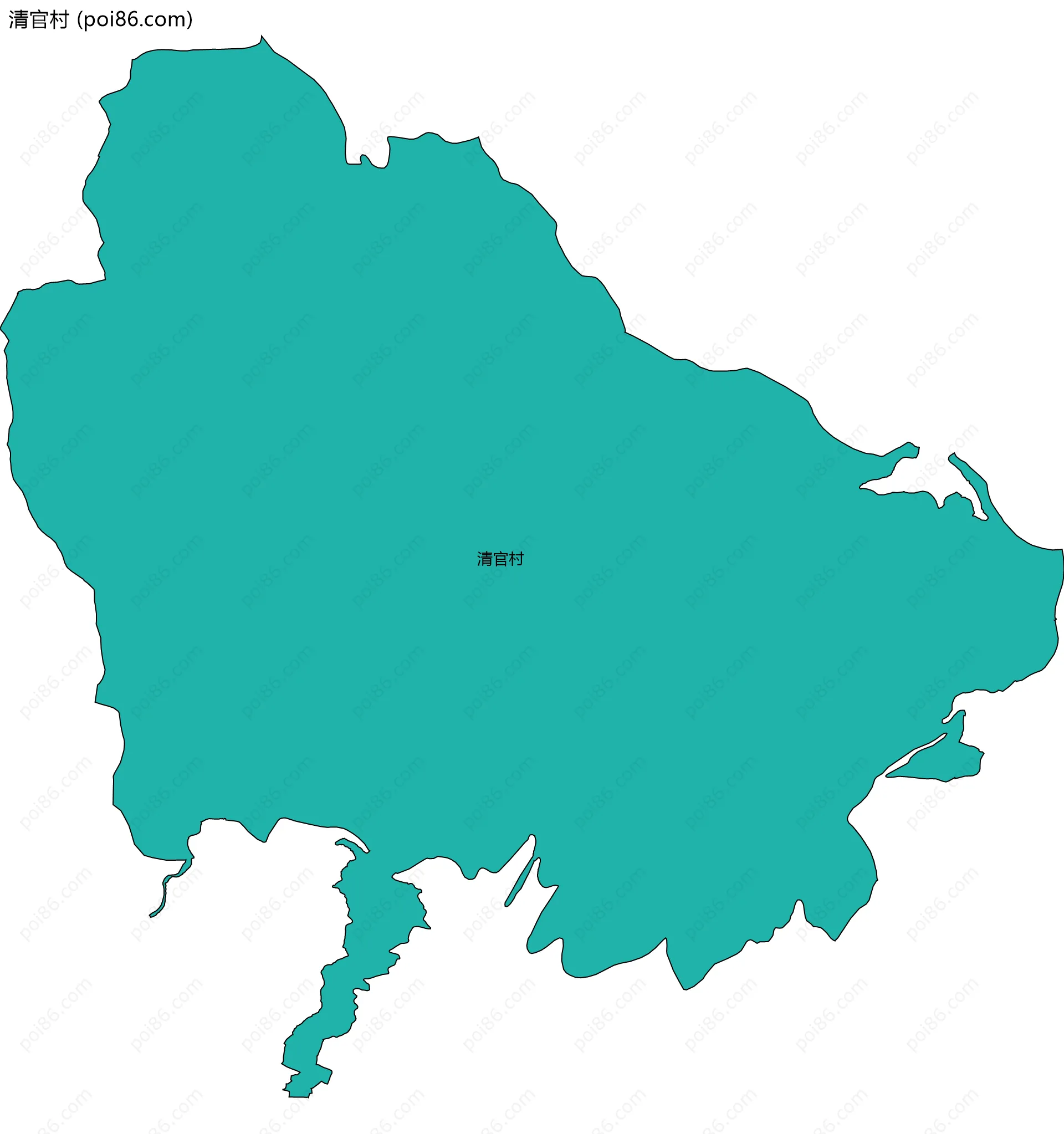 清官村边界地图