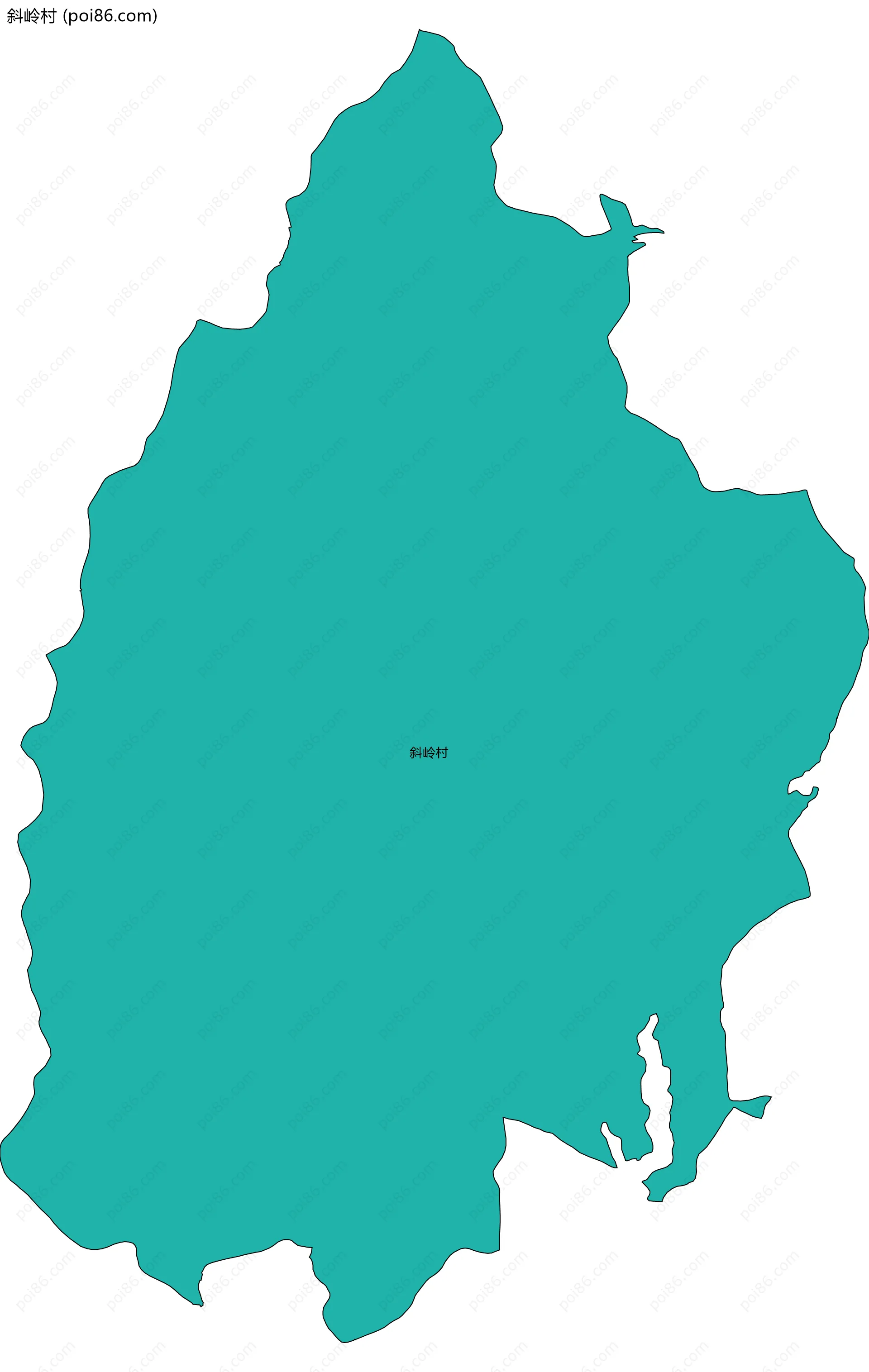斜岭村边界地图