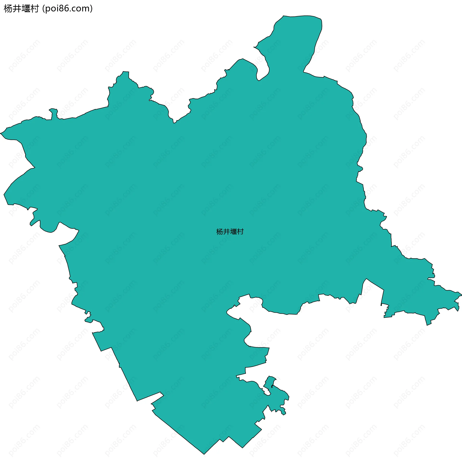 杨井堰村边界地图