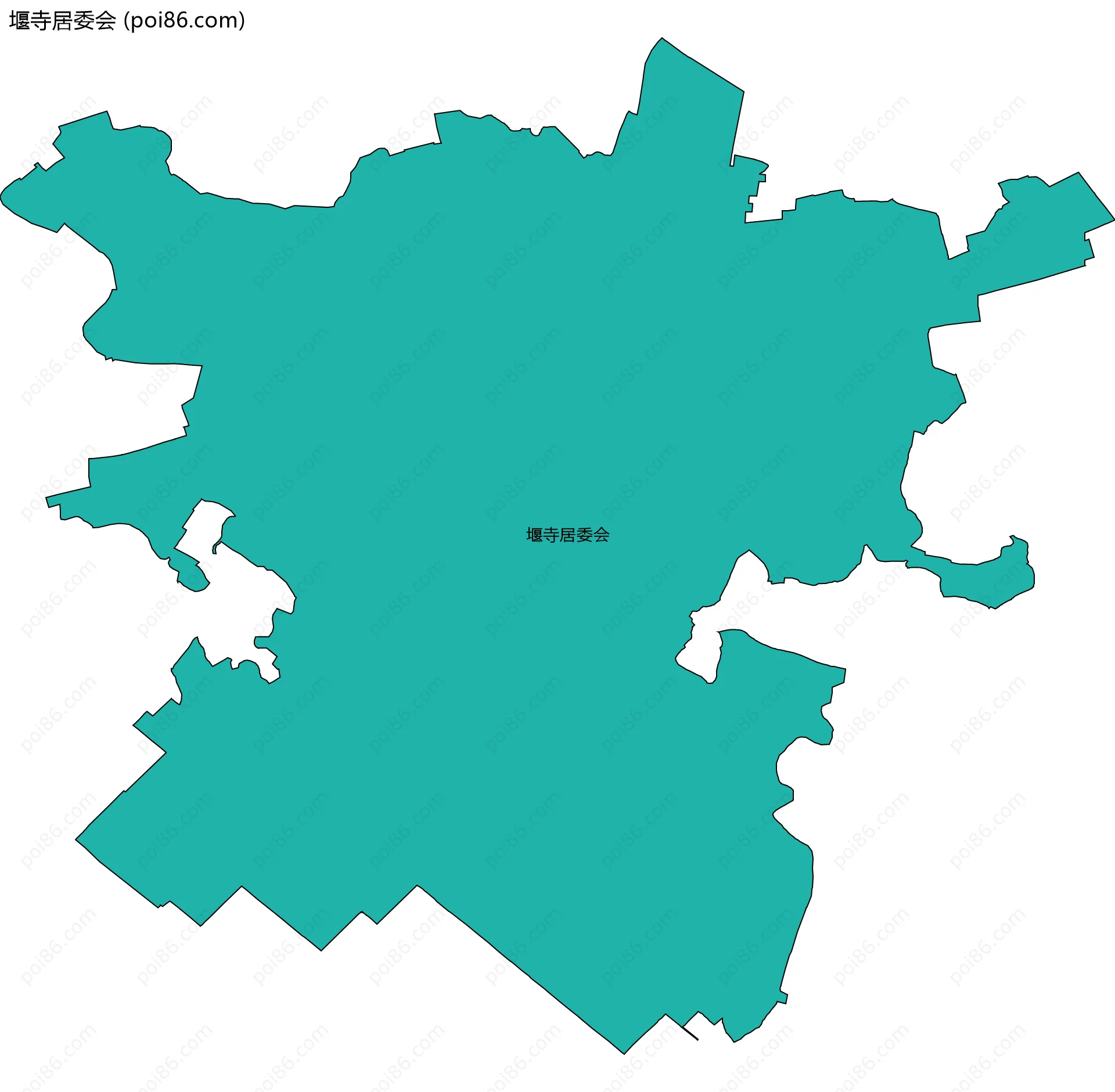 堰寺居委会边界地图