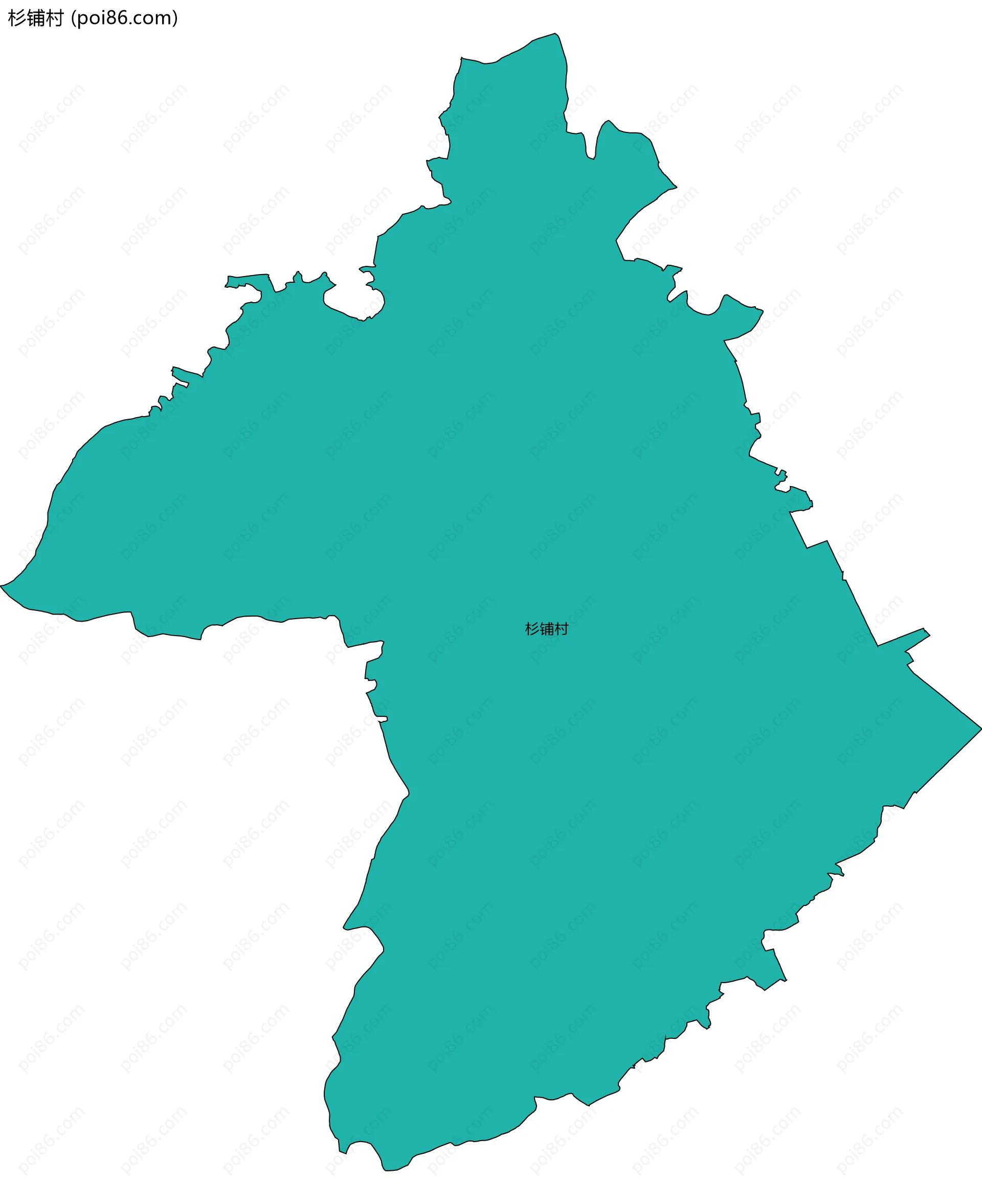 杉铺村边界地图