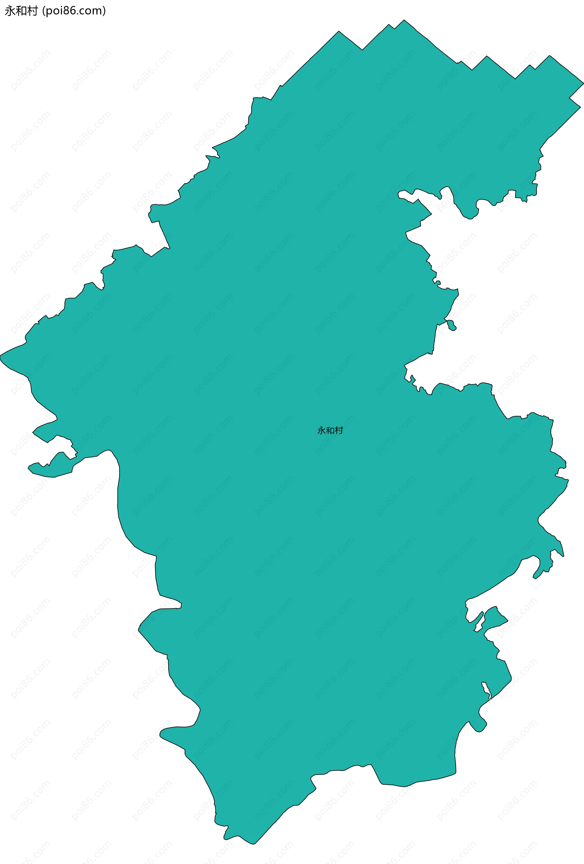 永和村边界地图
