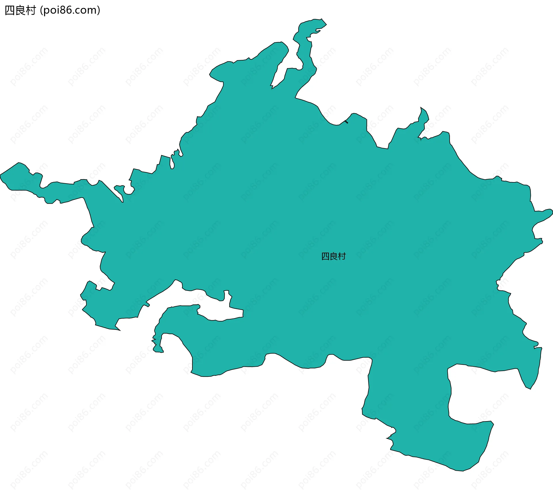 四良村边界地图