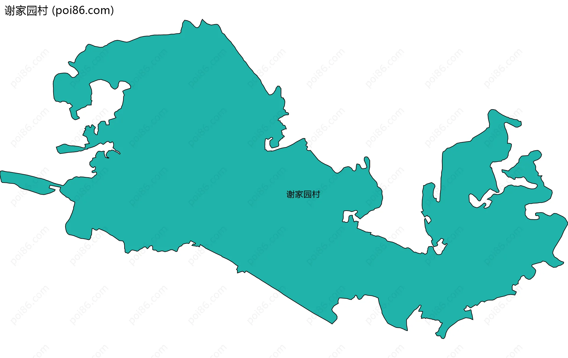 谢家园村边界地图