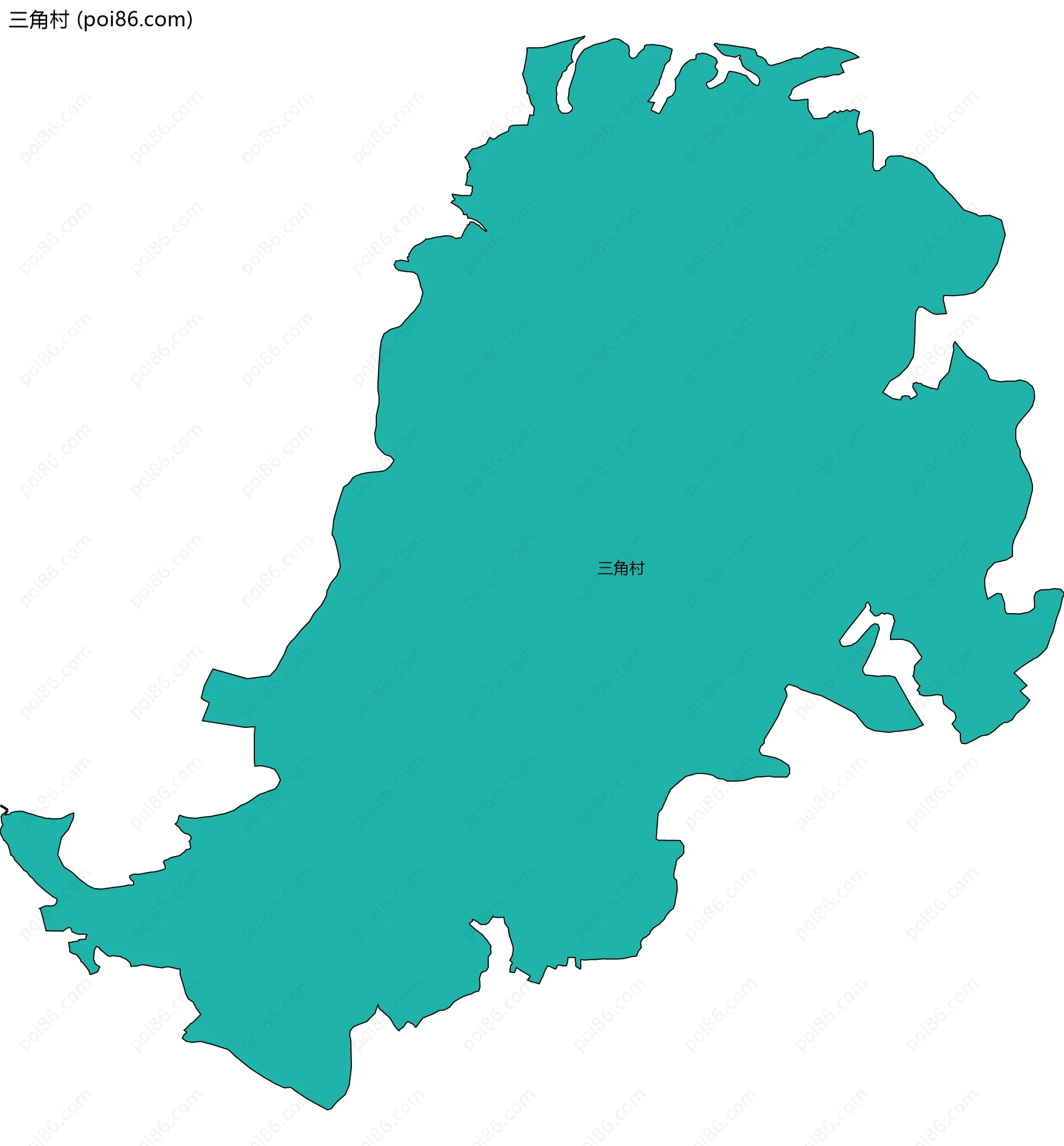 三角村边界地图