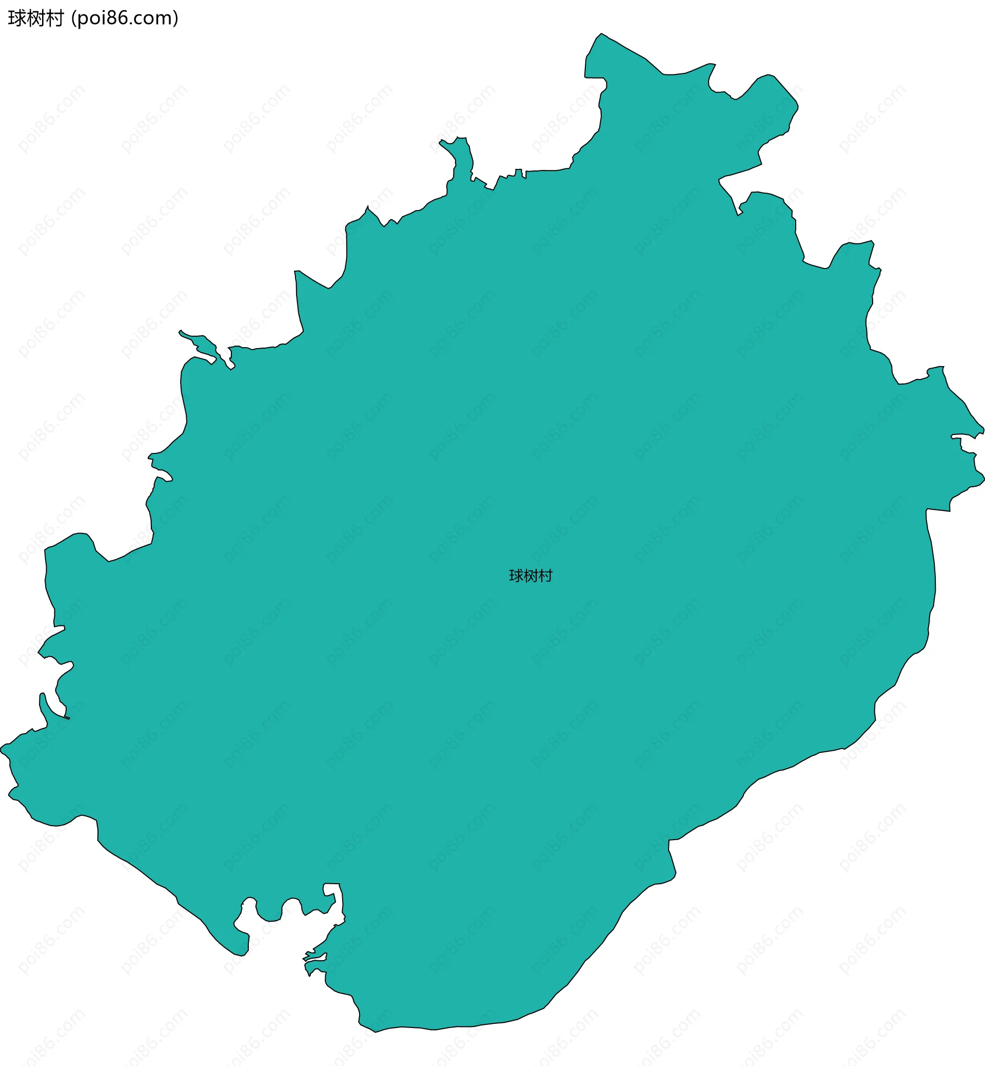 球树村边界地图