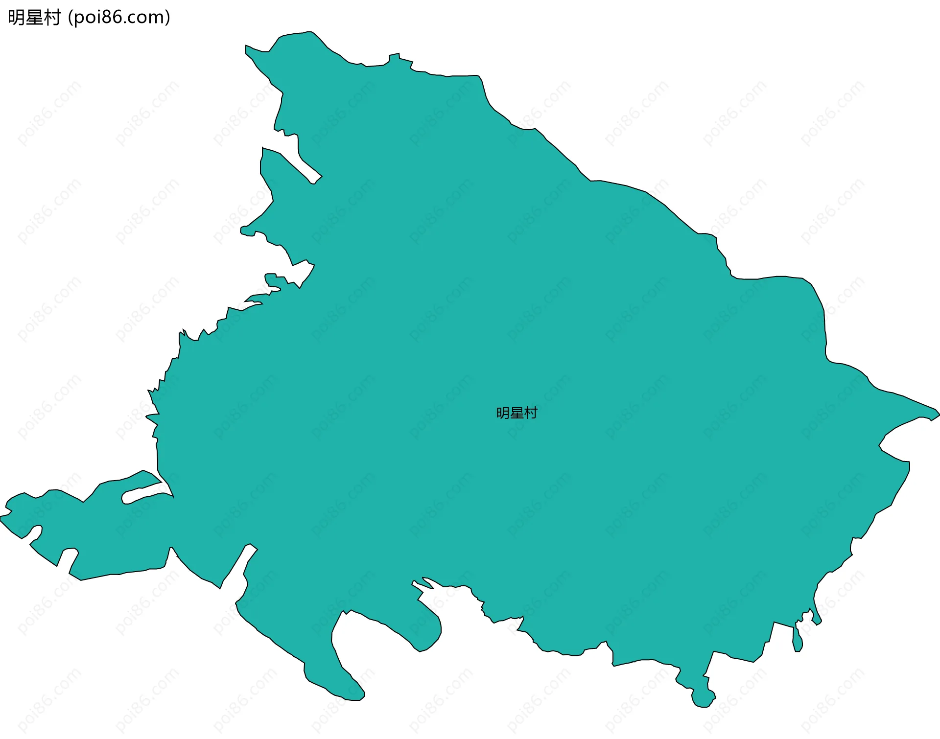 明星村边界地图
